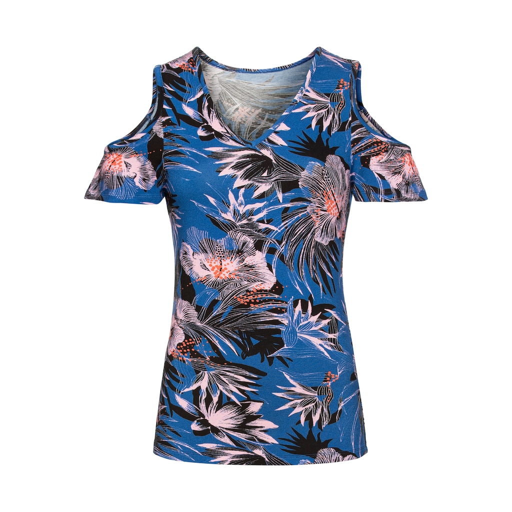 Melrose V-Shirt, in elegantem Print - NEUE KOLLEKTION