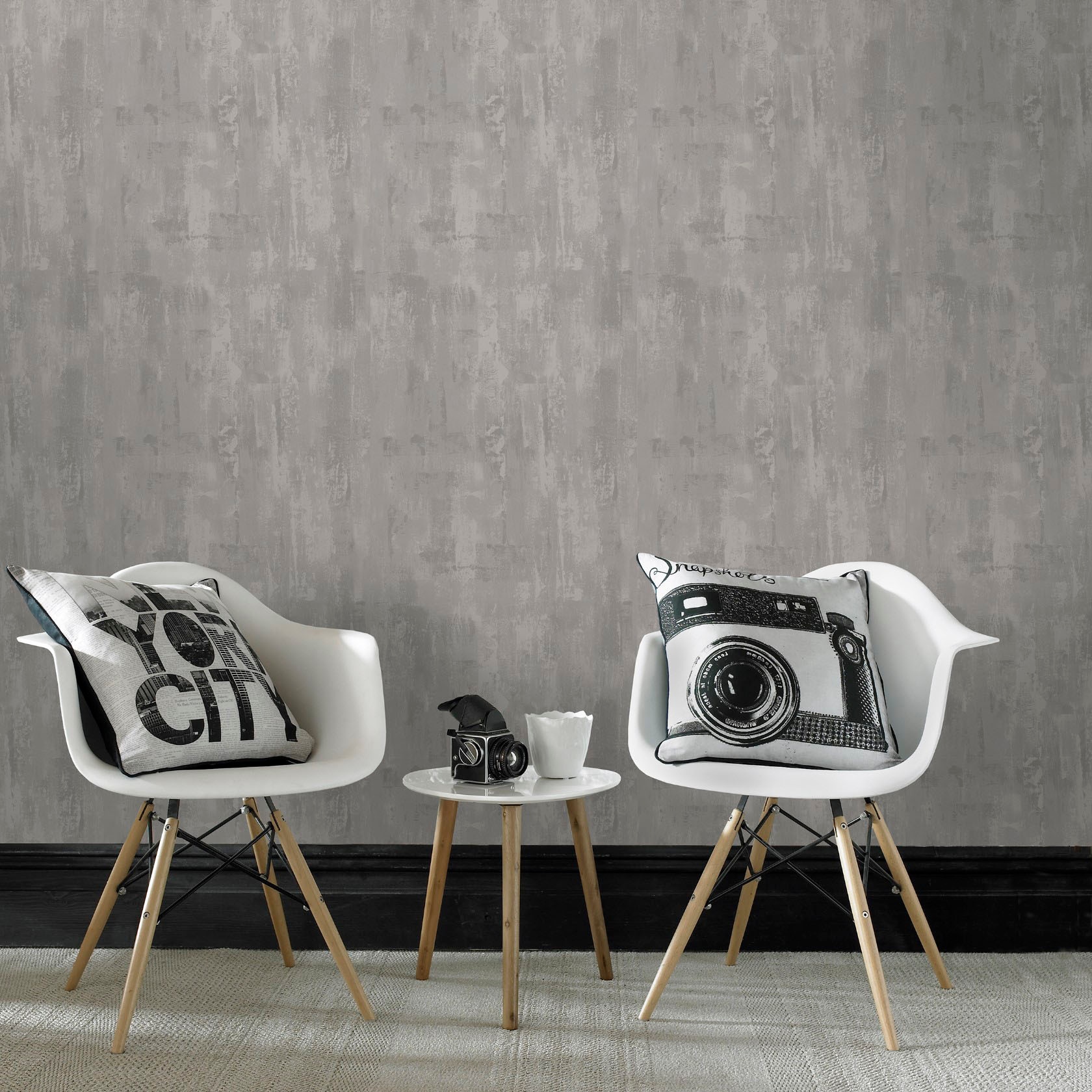 Superfresco Easy Vliestapete »Bellagio« uni geprägt Grau - 10m x 52cm