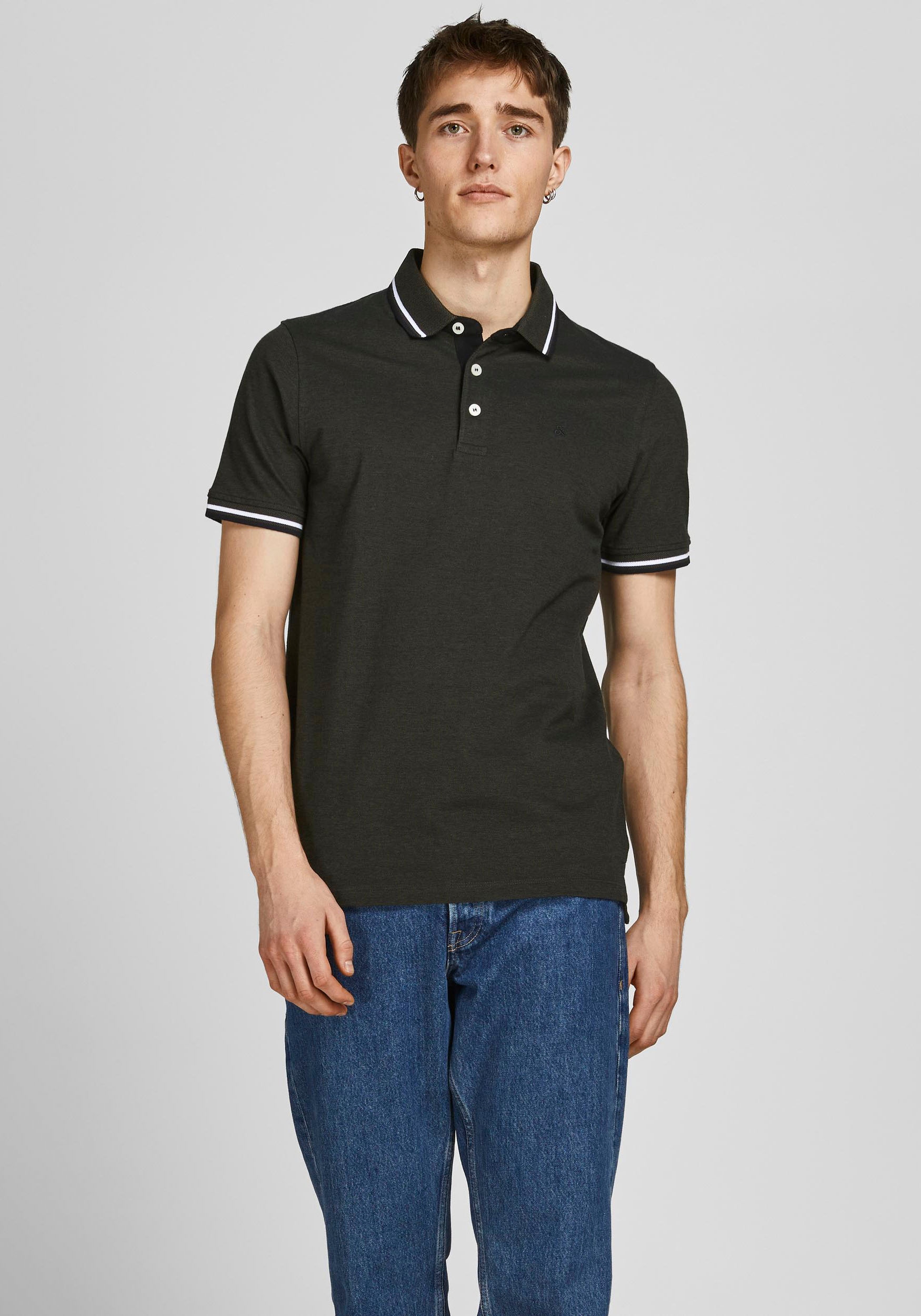 Jack & Jones Poloshirt »JJEPAULOS POLO SS 2PK MP NOOS«, (Packung, 2 tlg., 2er-Pack)