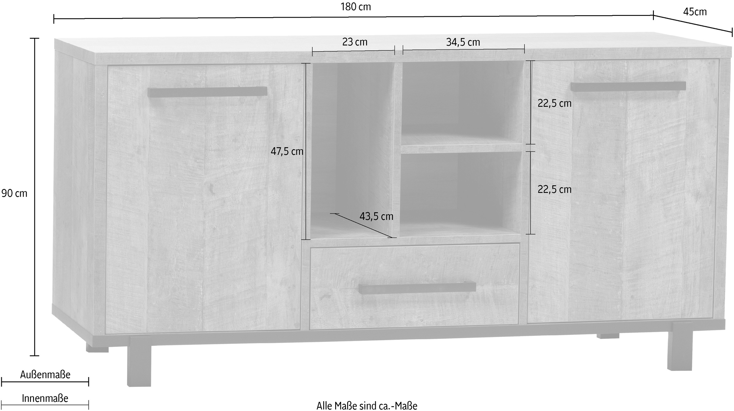 OMG Design Anrichte »Malaga« in zwei Ausführungen