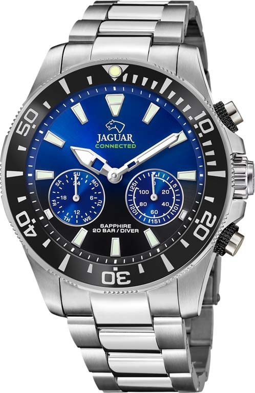 Jaguar Chronograph »Jaguar Connected« Armbanduhr, Quarzuhr, Herrenuhr, Saphirglas, Stoppfunktion, Swiss Made