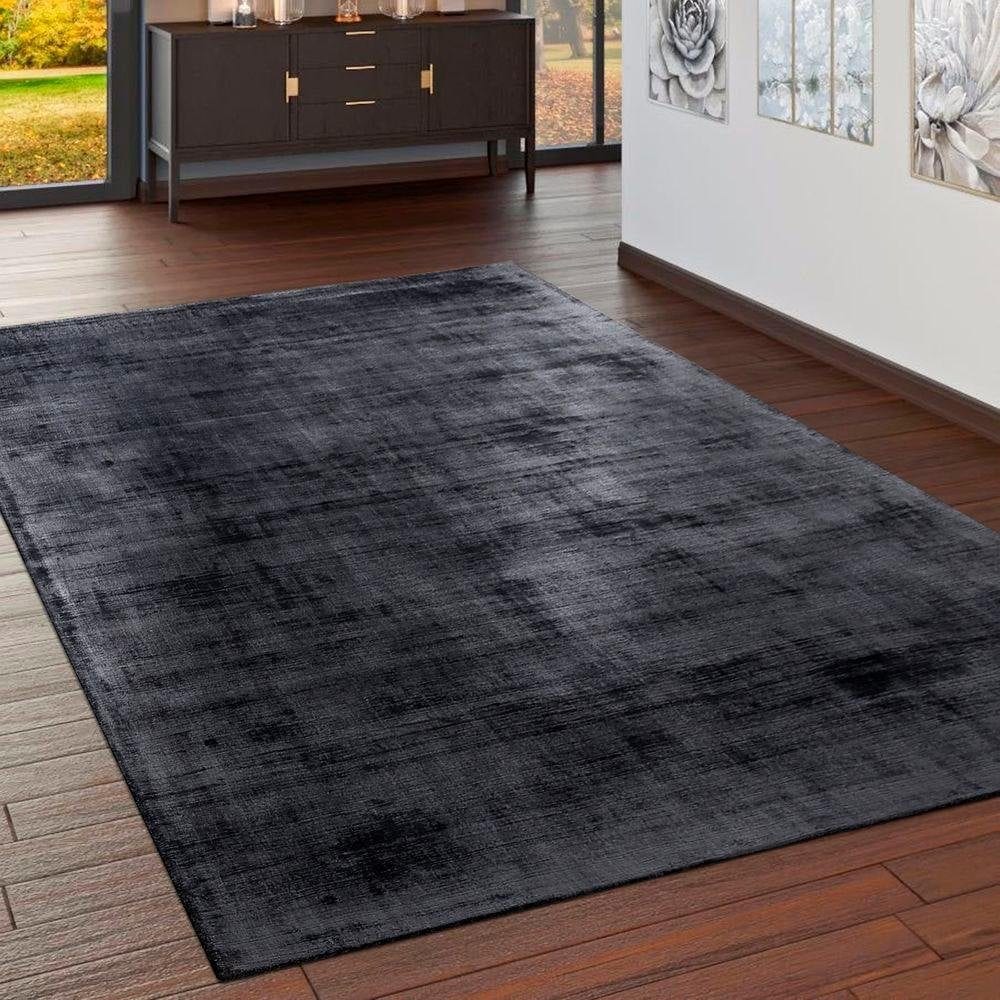 Paco Home Teppich »Glori 330«, rechteckig, 9 mm Höhe, Handweb, Kurzflor, 100% Viskose, handgewebt, mit leichtem Schimmer