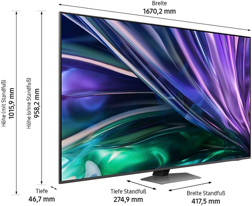 Samsung QLED Mini LED-Fernseher »GQ75QN85DBT«, 4K Ultra HD, Smart-TV, Neural Quantum 4K AI Gen2 Prozessor, Gaming Hub, bis zu 120Hz