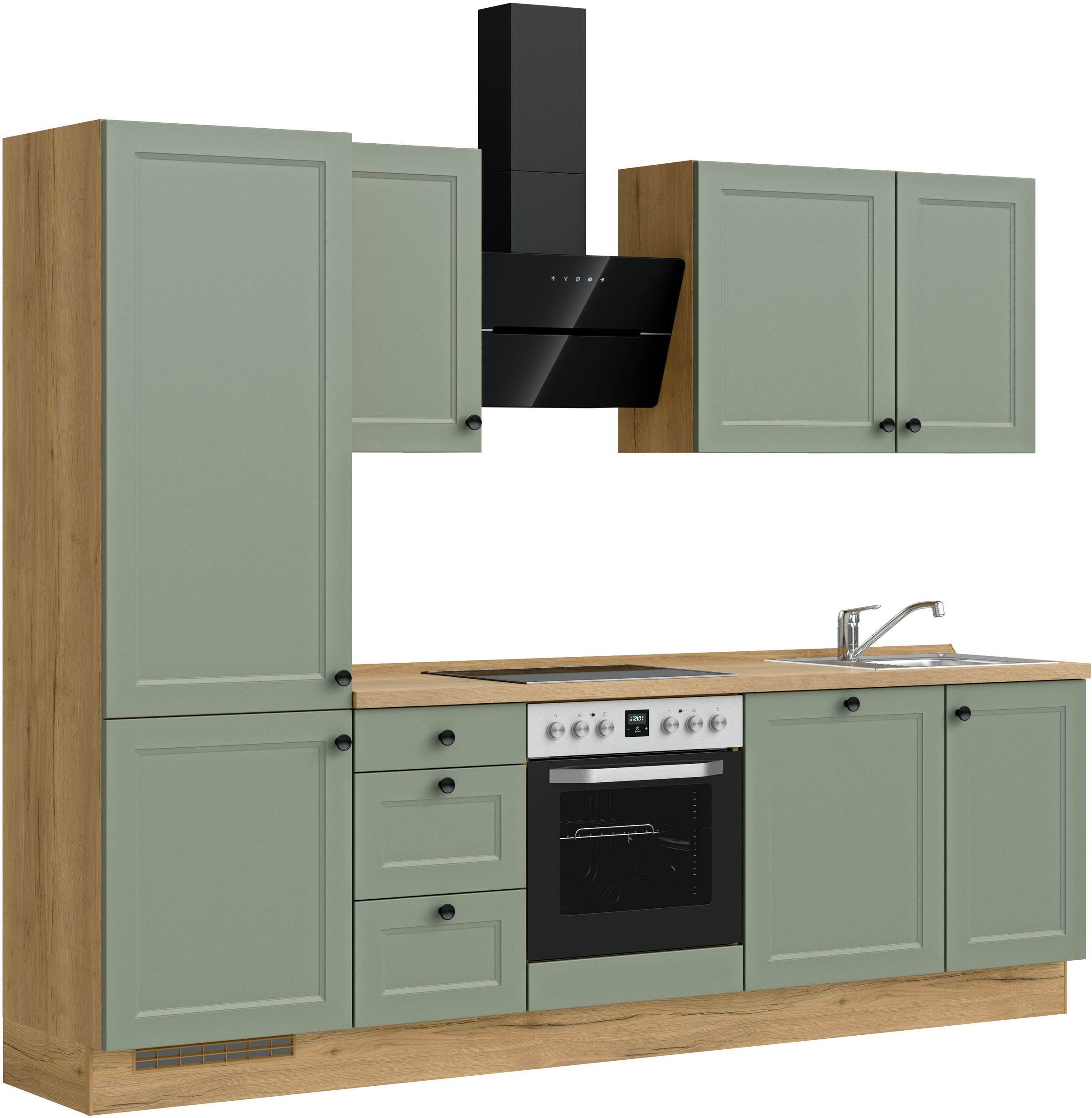 nobilia® Küchenzeile »"Cascada II"«, vormontiert, Breite 270 cm, Ausrichtung wählbar, wahlw. mit E-Geräten