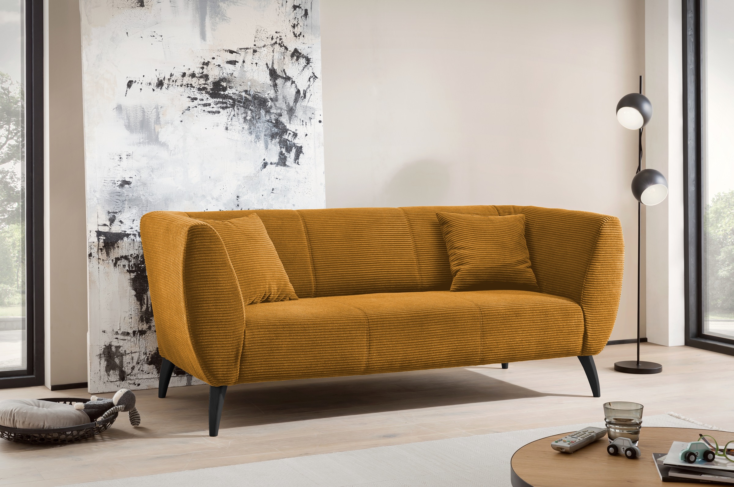 Home affaire 3-Sitzer zwei verschiedene Fußfarben wählbar