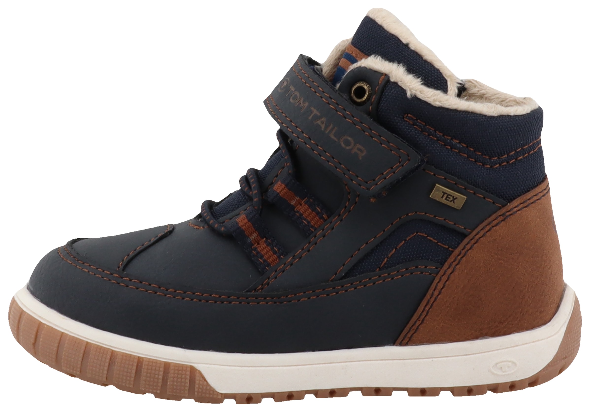 TOM TAILOR Winterboots, Klettschuh, High-Top-Sneaker, Outdoorschuh mit Kontrastnähten