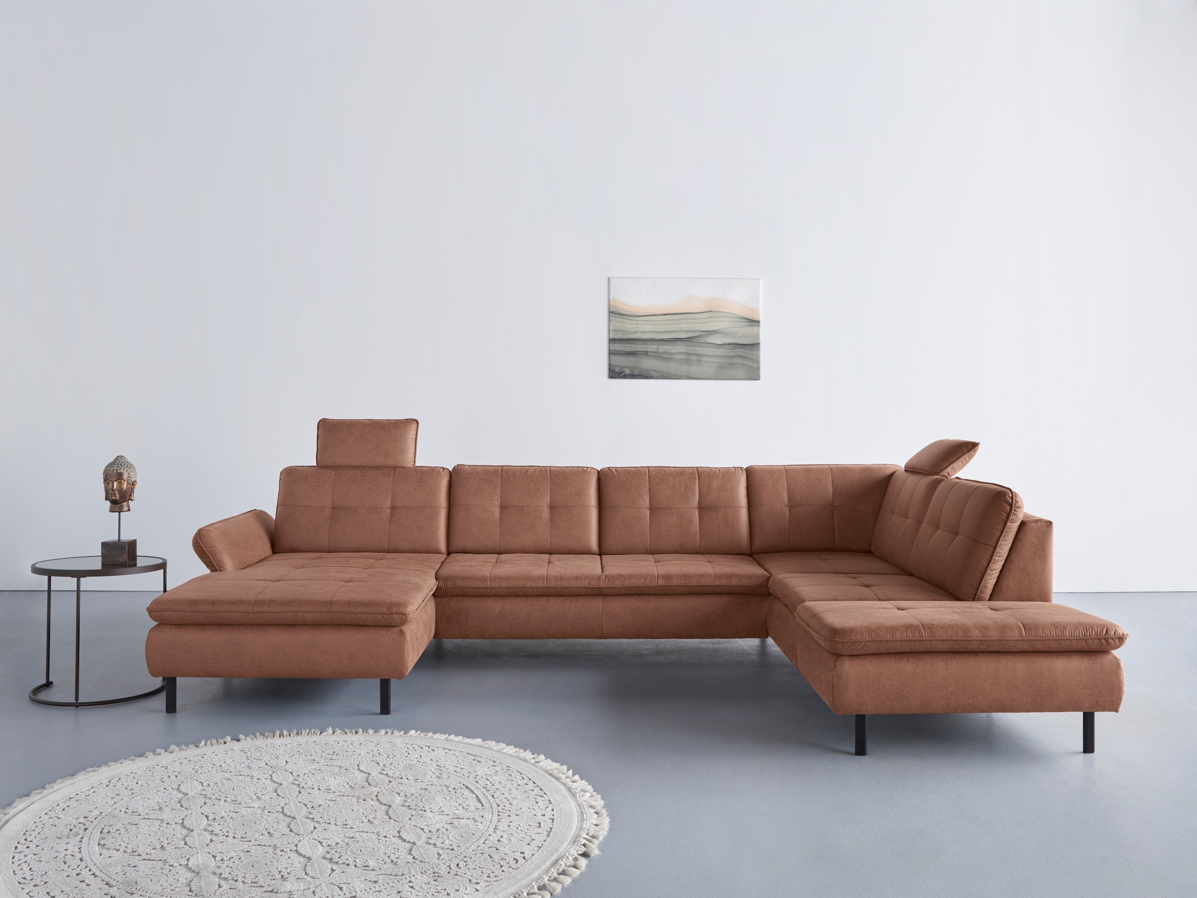 Home affaire Wohnlandschaft »Birkholm U-Form« Armlehnverstellung, auch in E günstig online kaufen