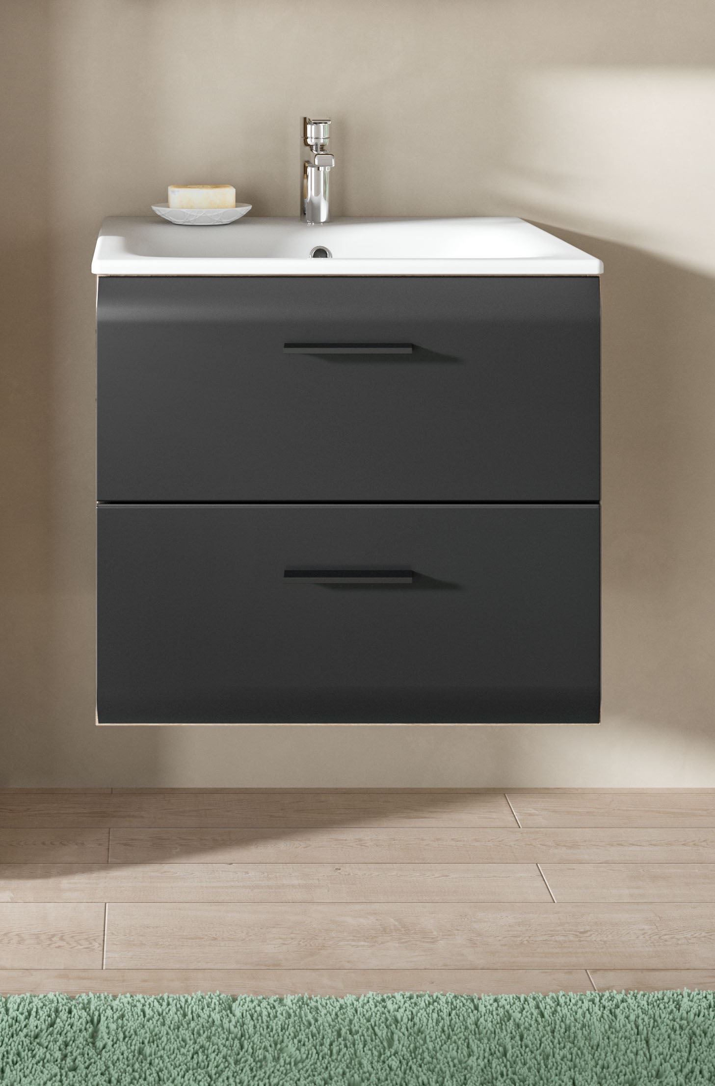INOSIGN Waschbeckenunterschrank, (2 St.), Florenz, Waschtisch inkl. Waschbe günstig online kaufen