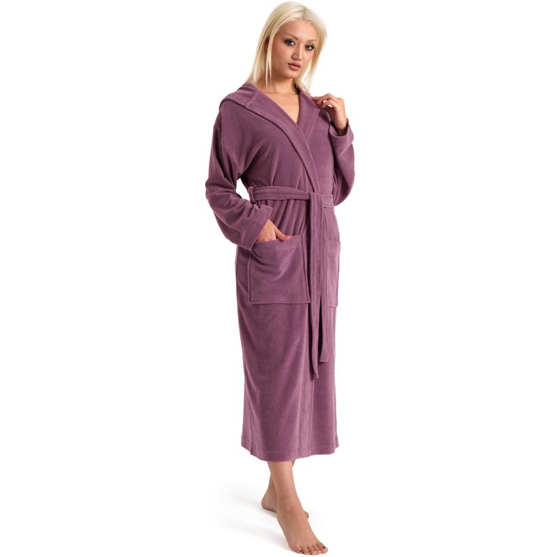 MY HOME Damenbademantel »Jule, ideal für Sauna & Spa, Hotelbademantel, Morgenmantel« 1 Stk. tlg., einfarbiger Leichtfrottier-Bademantel, hoher...