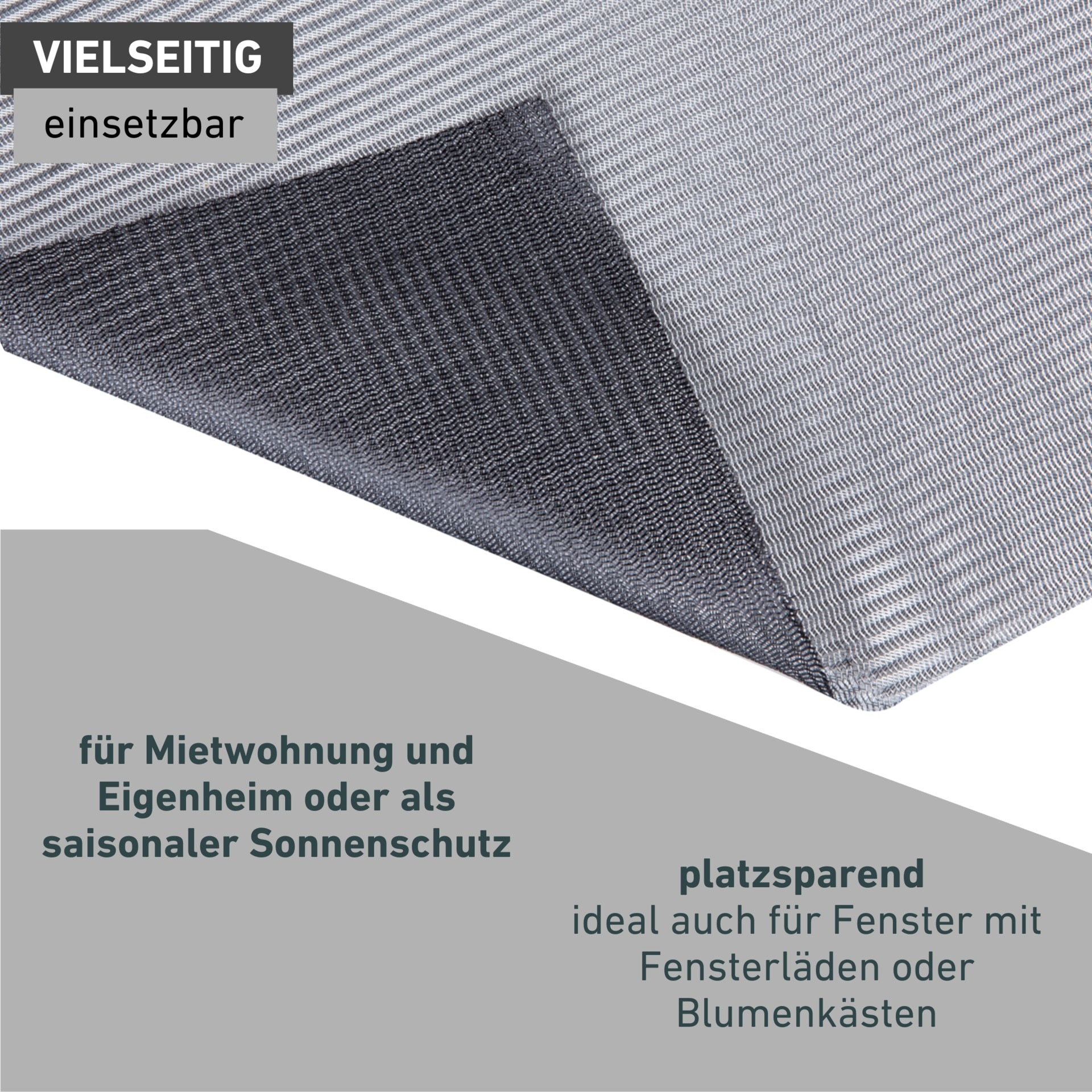 Windhager Fliegengitter-Gewebe »COOL, Sonnenschutz Fliegengitter Open-Up, einfaches Öffnen, Schließen« 1 Stk. tlg. reflektierender Insektenschutz ohne bohren, 130 x 150 cm, anthrazit