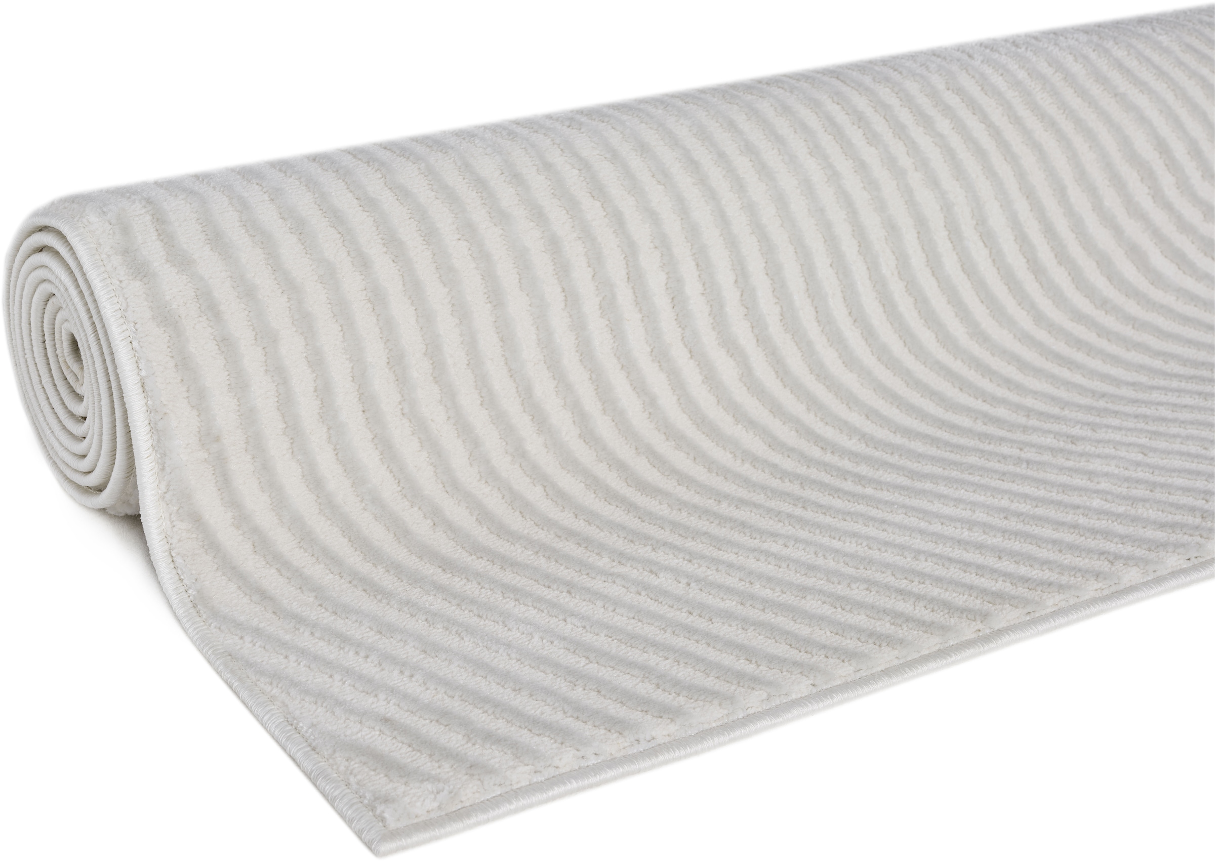OTTO home Teppich »Bentori«, rechteckig, 11 mm Höhe, Modernes Design mit Boho-Charme, Scandi, Zen, Hoch-Tief-Struktur