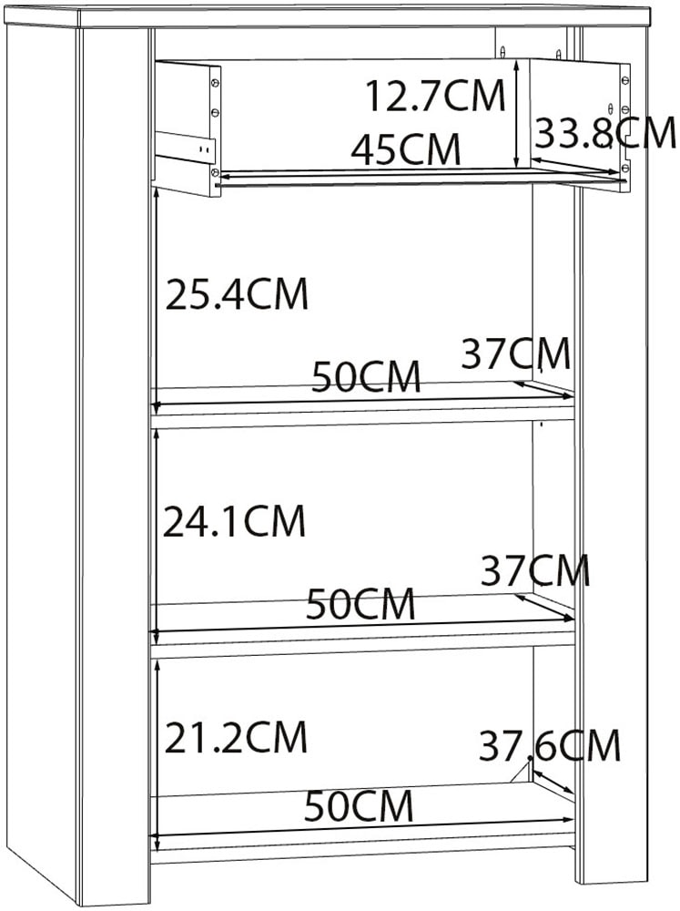 FORTE Schuhkommode »Bohol Schuhschrank, Soft Close, 6 Paar Schuhe« B/H/T 66,7/99,3/42 cm,