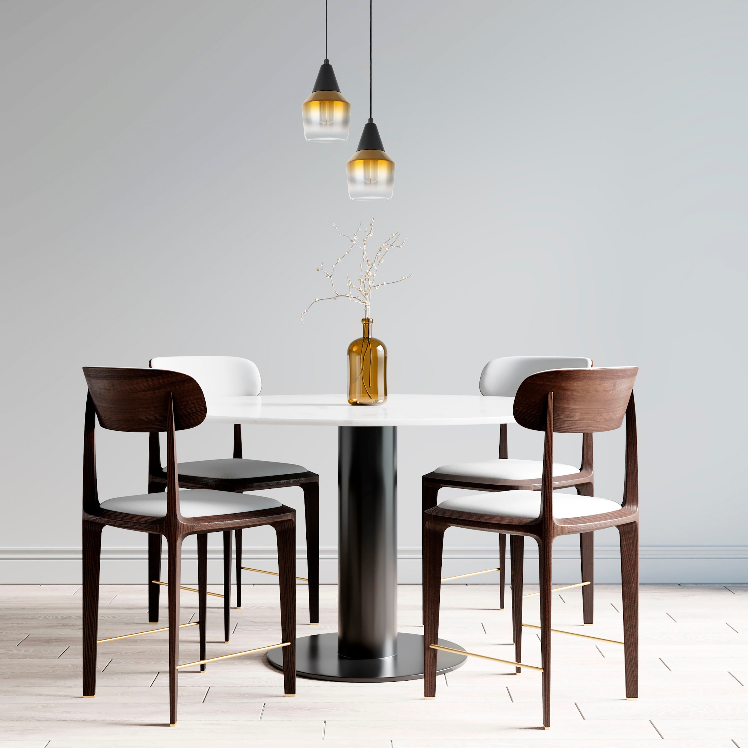 Paco Home Pendelleuchte »DIANA«, Leuchtmittel E27 | ohne Leuchtmittel, Esstisch Deckenlampe Glas Lampenschirm Modern Vintage Industrial E27