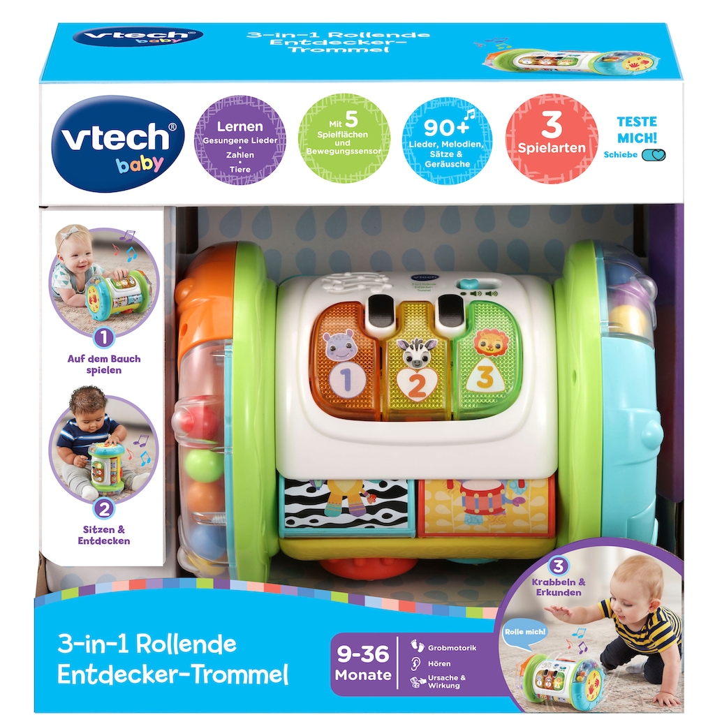 Vtech® Lernspielzeug »VTech Baby, 3in1 Rollende Entdecker-Trommel«