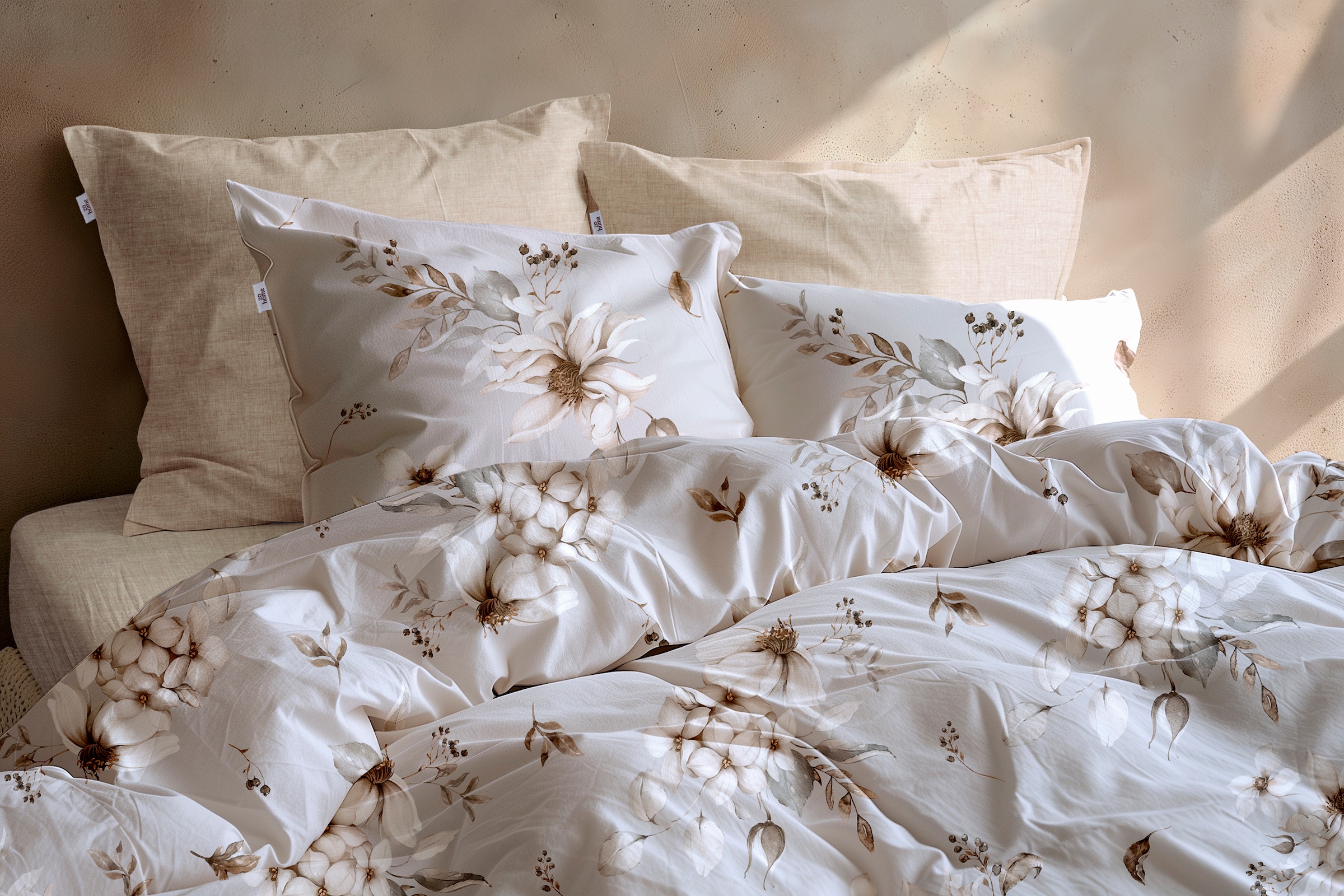 Biberna Bettwäsche »Zohome Bettwäsche Baumwolle Flanell Elara« 2 Bettwäsche aus 100% Baumwolle, hochwertige Flanell, ab 135x200 cm.