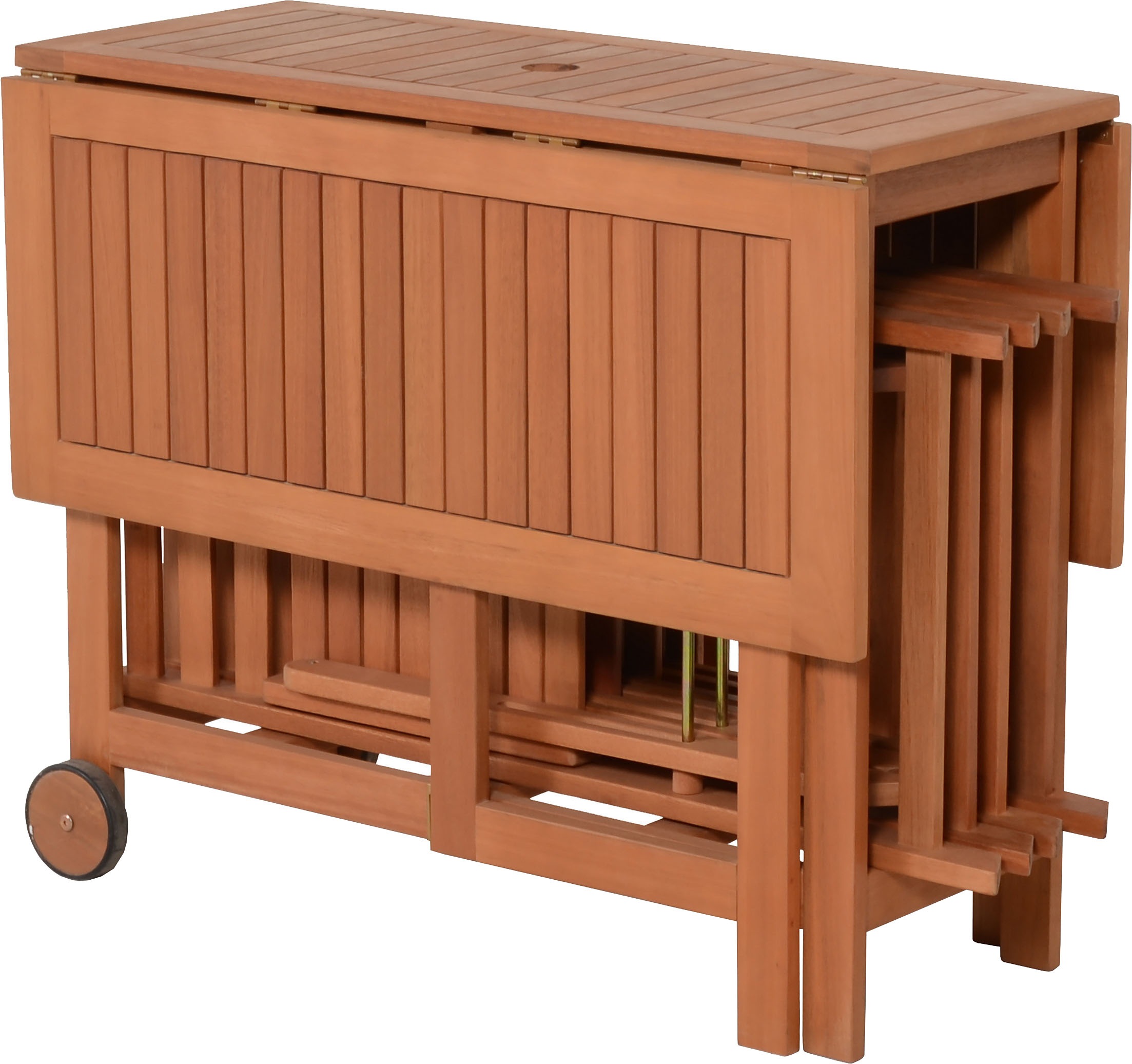 Garden Pleasure Garten-Essgruppe », Tischgruppe »ANAHEIM«« Set,  4 Stühle (klappbar), Tisch LxB: 110x90 cm