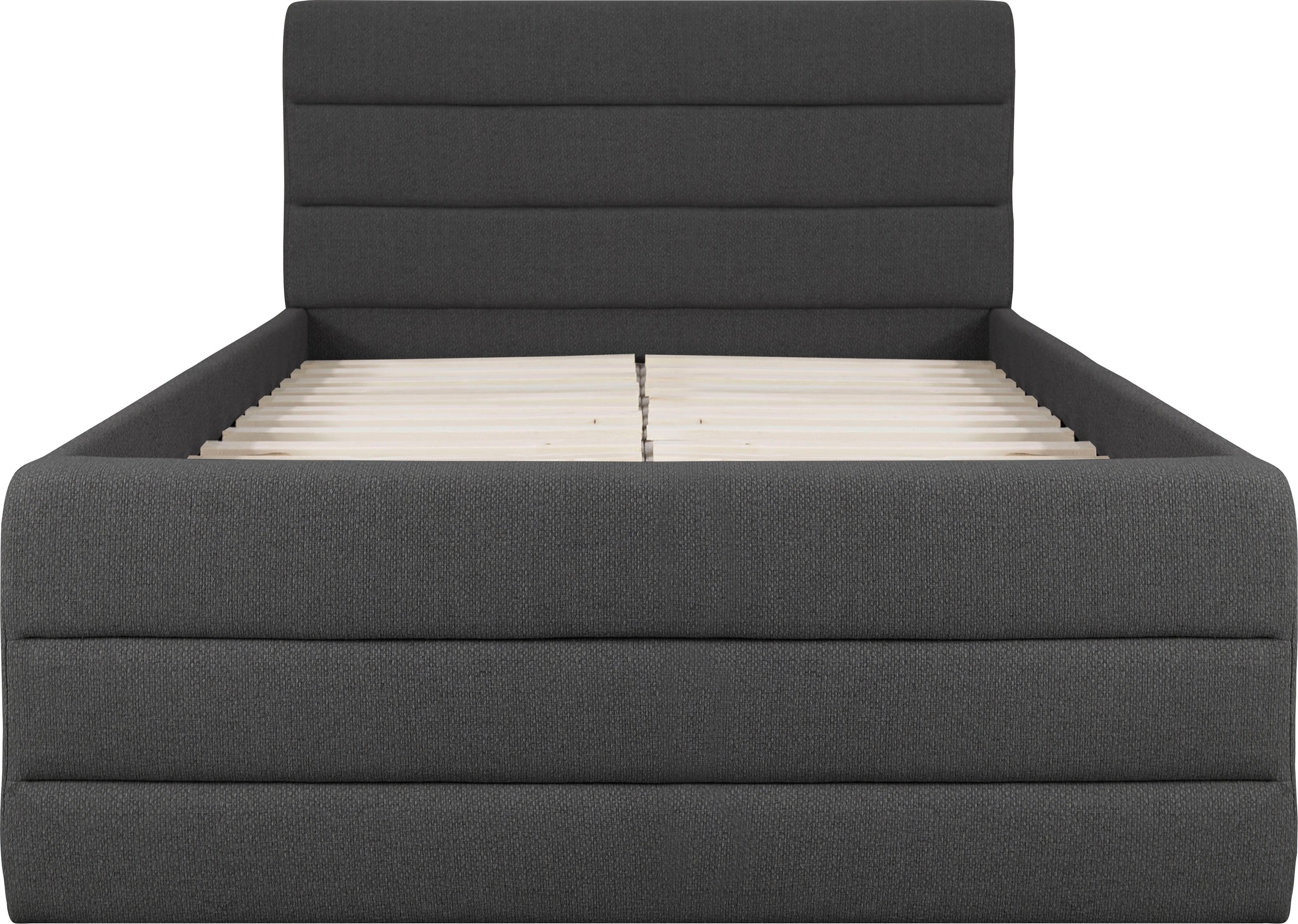 OTTO products Polsterbett »Merrit«, Quernaht im Kopf- und Fußteil, in 5 Breiten, auch in 220 cm Länge