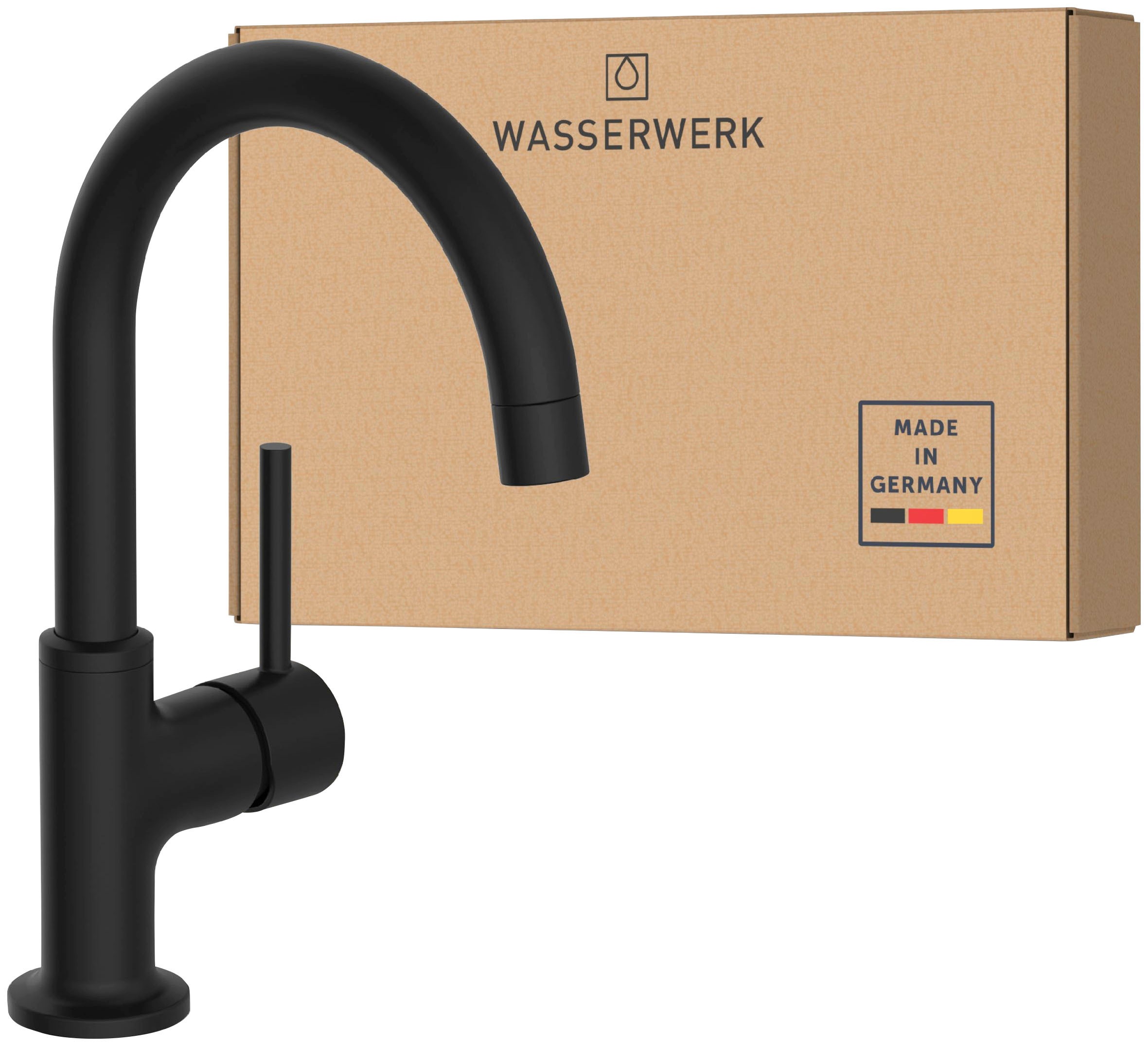 WASSERWERK Waschtischarmatur »WT 14«, inkl. Popup, 360° schwenkbar, geräusc günstig online kaufen