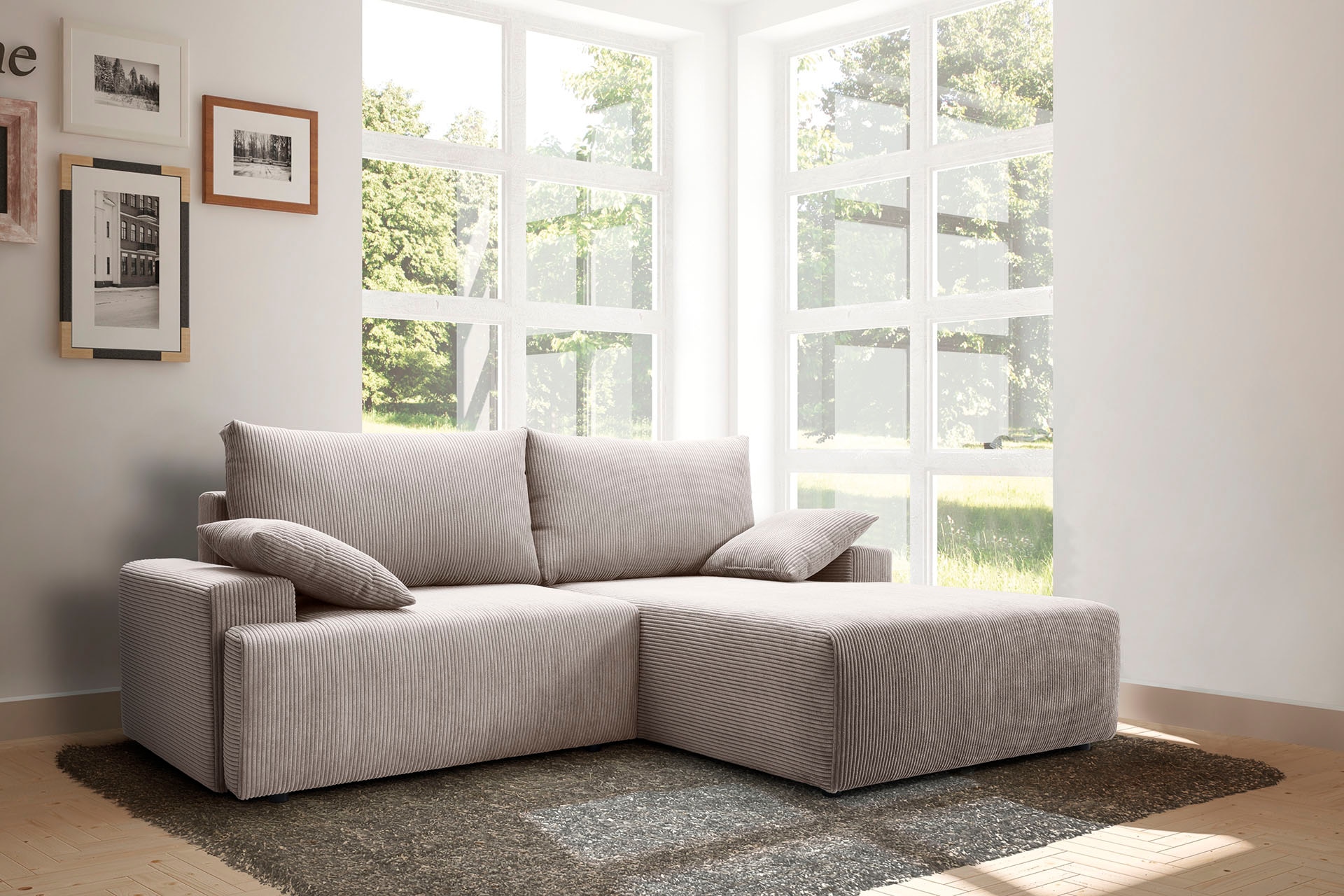 Bettkasten »Orinoko«, Cord-Farben sofa Bettfunktion bestellen verschiedenen in inklusive - und fashion Ecksofa online exxpo