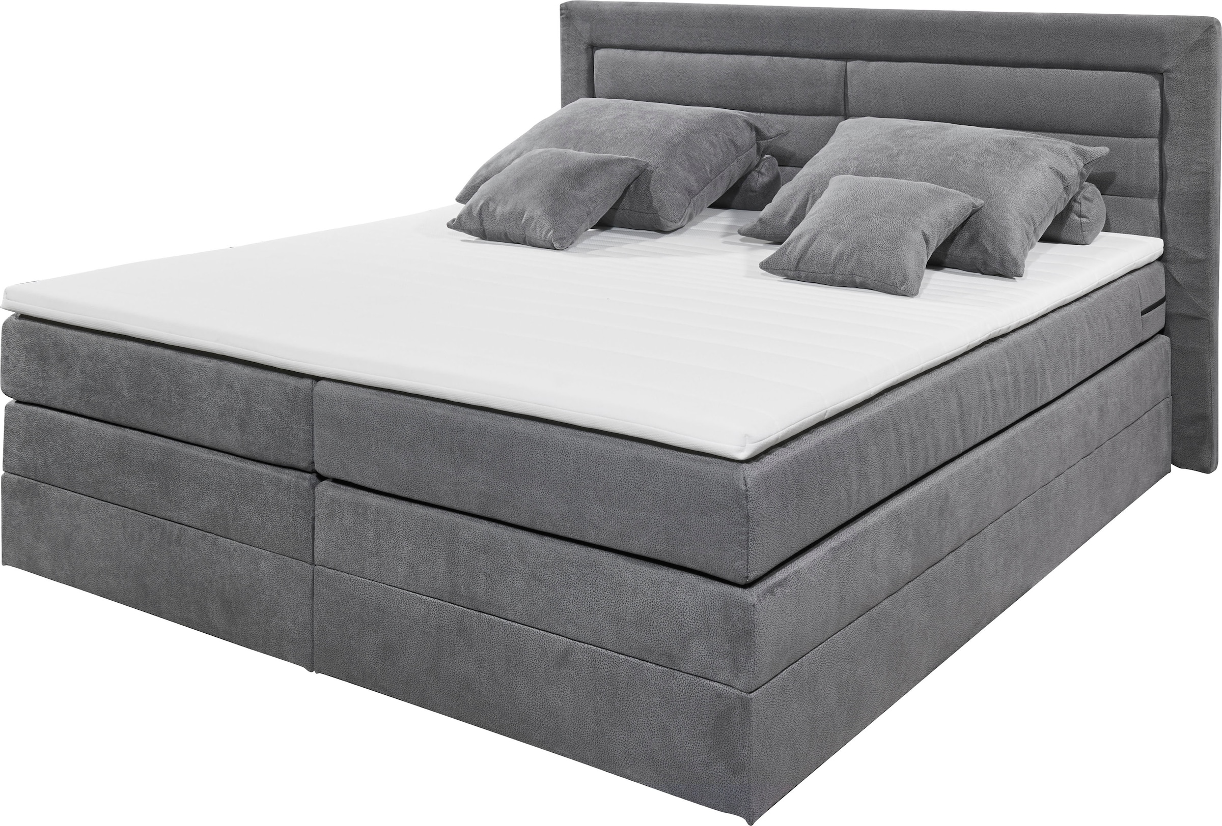 ED EXCITING DESIGN Boxspringbett »Saba«, (6 St.), inkl. zwei Bettkästen und Topper