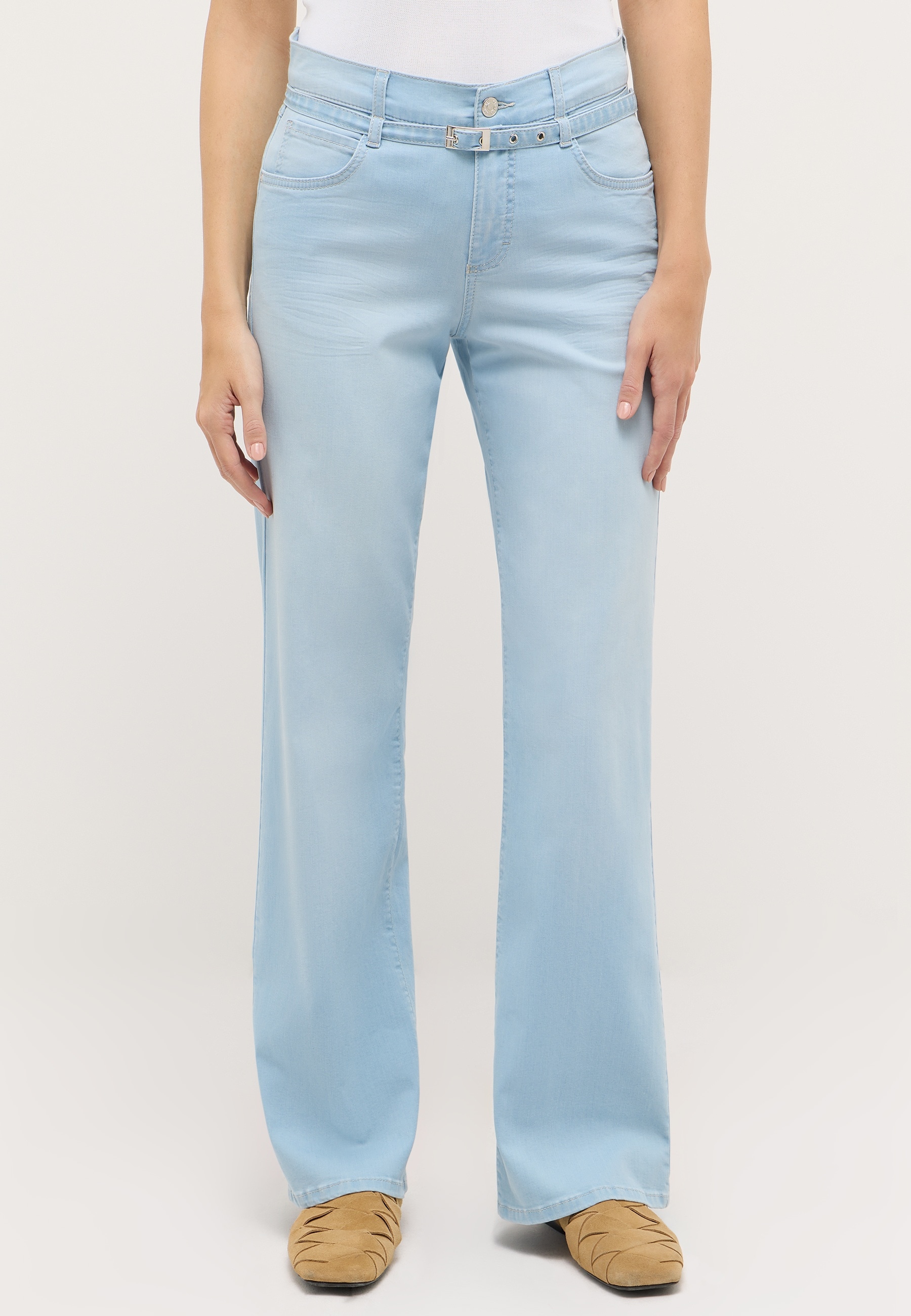 ANGELS 5-Pocket-Jeans »Liz City« mit Gürtel, Relaxed Fit
