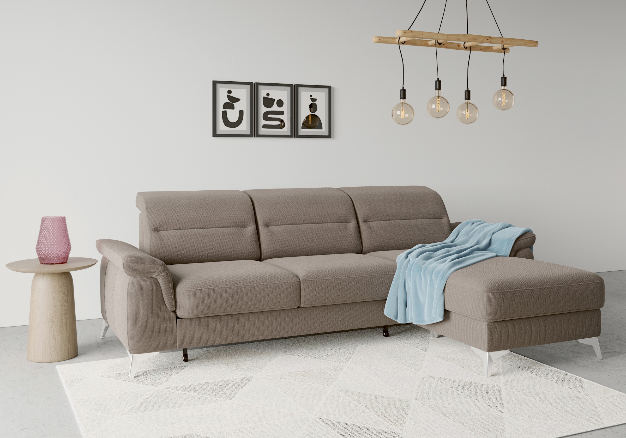 sit&more Ecksofa »Sinatra L-Form« mit Recamiere, optinal mit Kopfteilverste günstig online kaufen