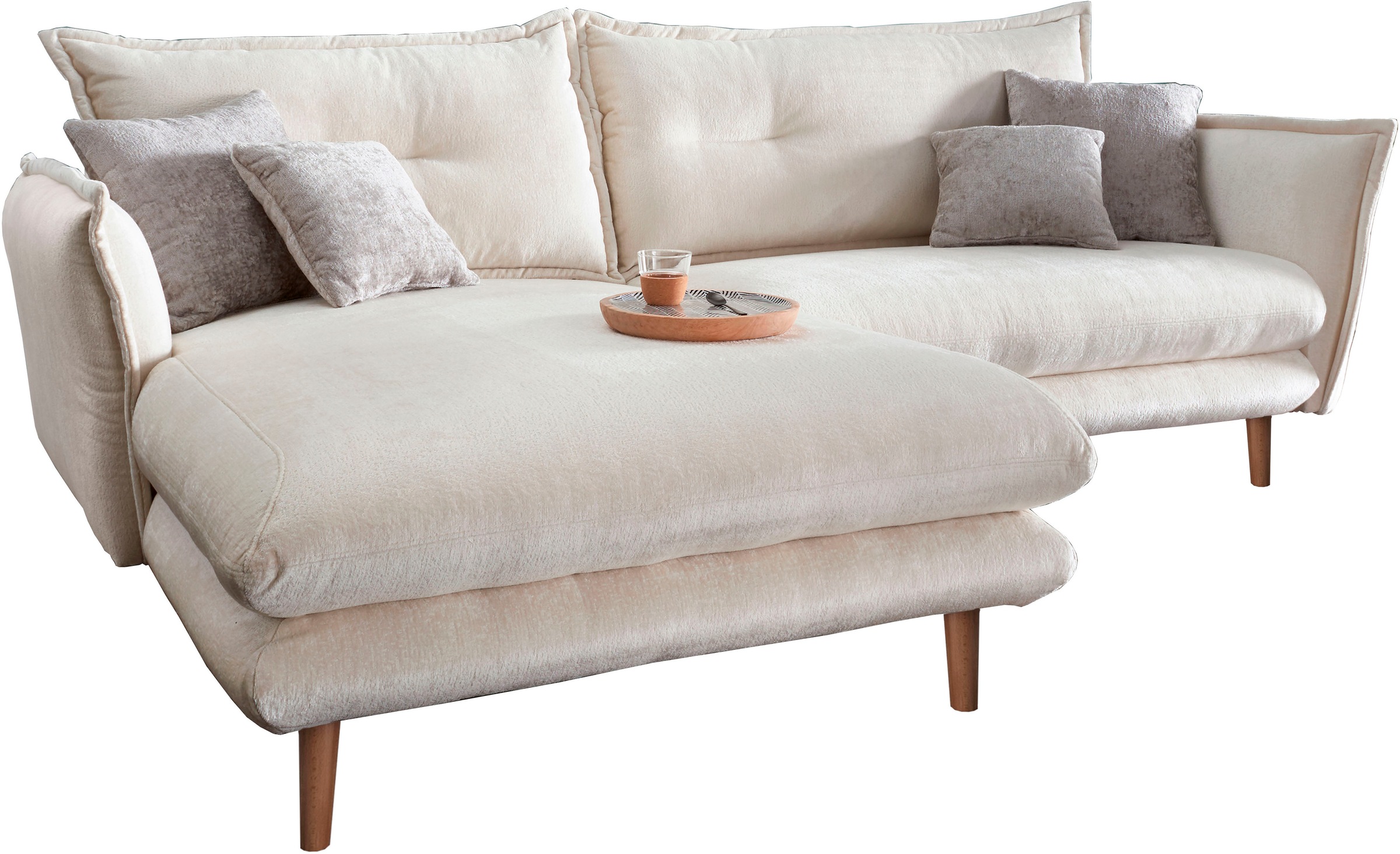 INOSIGN Ecksofa »Lazio modern und bequem, schmale Armlehnen, tolle Detailve günstig online kaufen