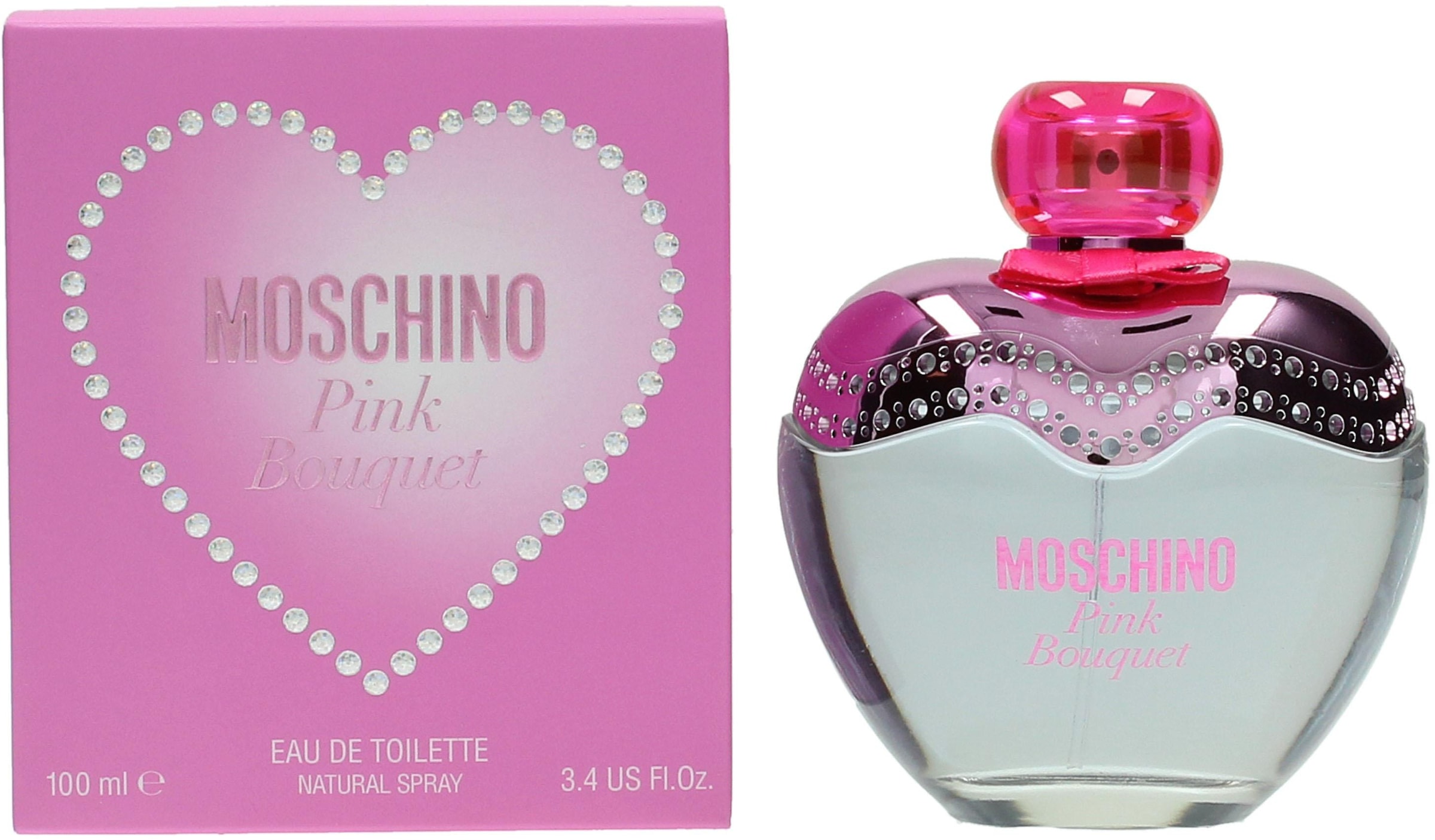 Moschino Eau de Toilette »Pink Bouquet«, Blumig-fruchtiger Duft mit Himbeere, Jasmin, Veilchen und Moschus.