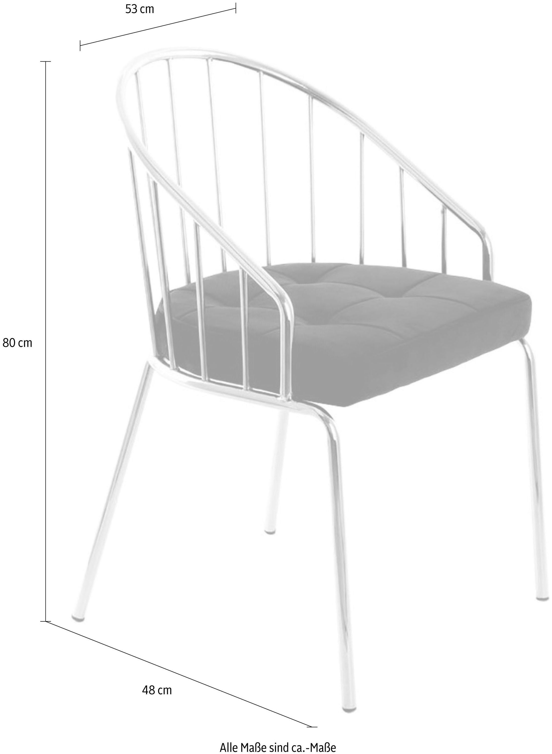 Kayoom Stuhl »Palma,minimalistischer Stuhl,durchgehendes Gestell aus stabilem Metall«, 1 St., elegant, bequem, stabil, in edlen Farben gehalten