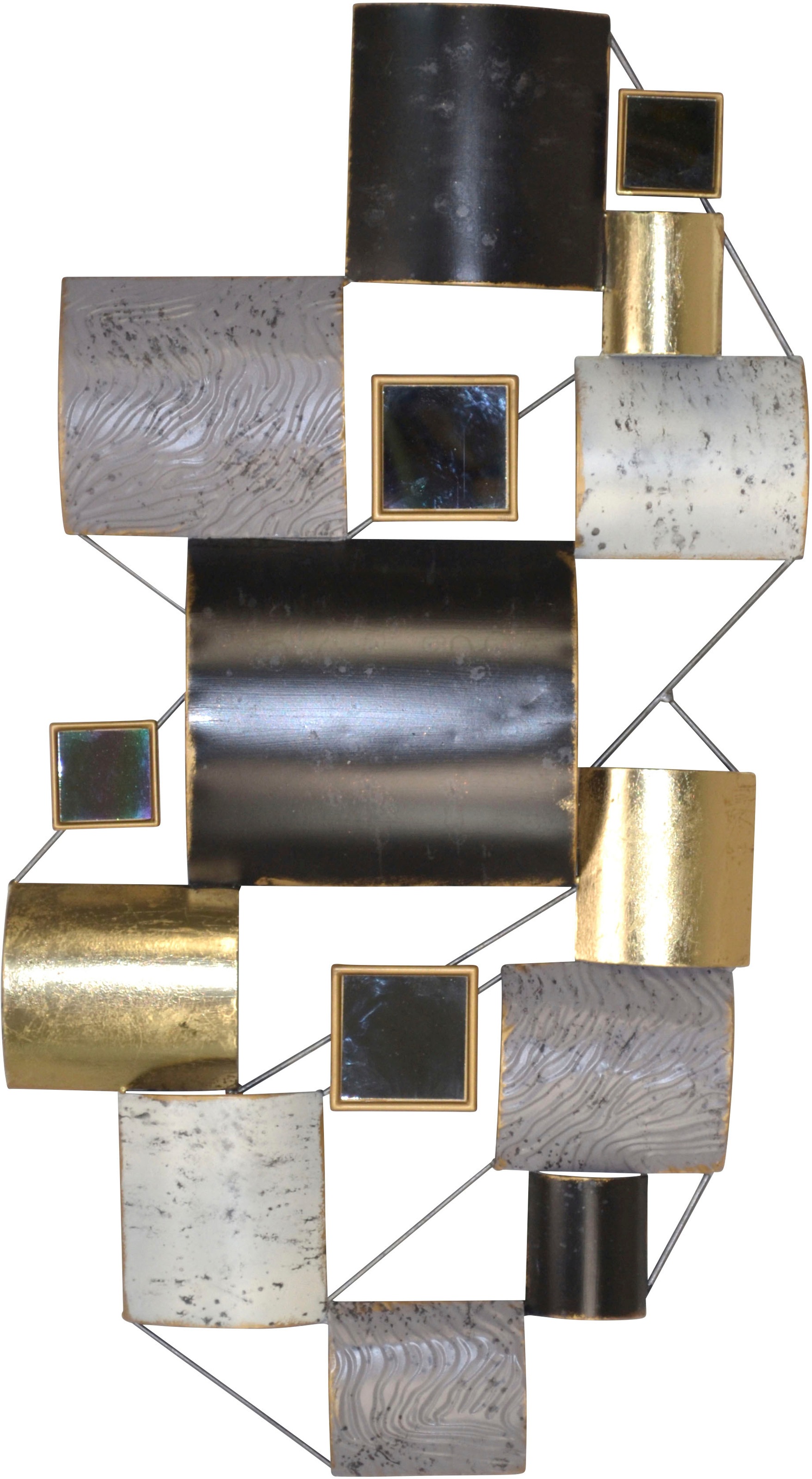 Wanddekoobjekt Wanddekoration, grau, B:91cm H:49cm T:5,5cm