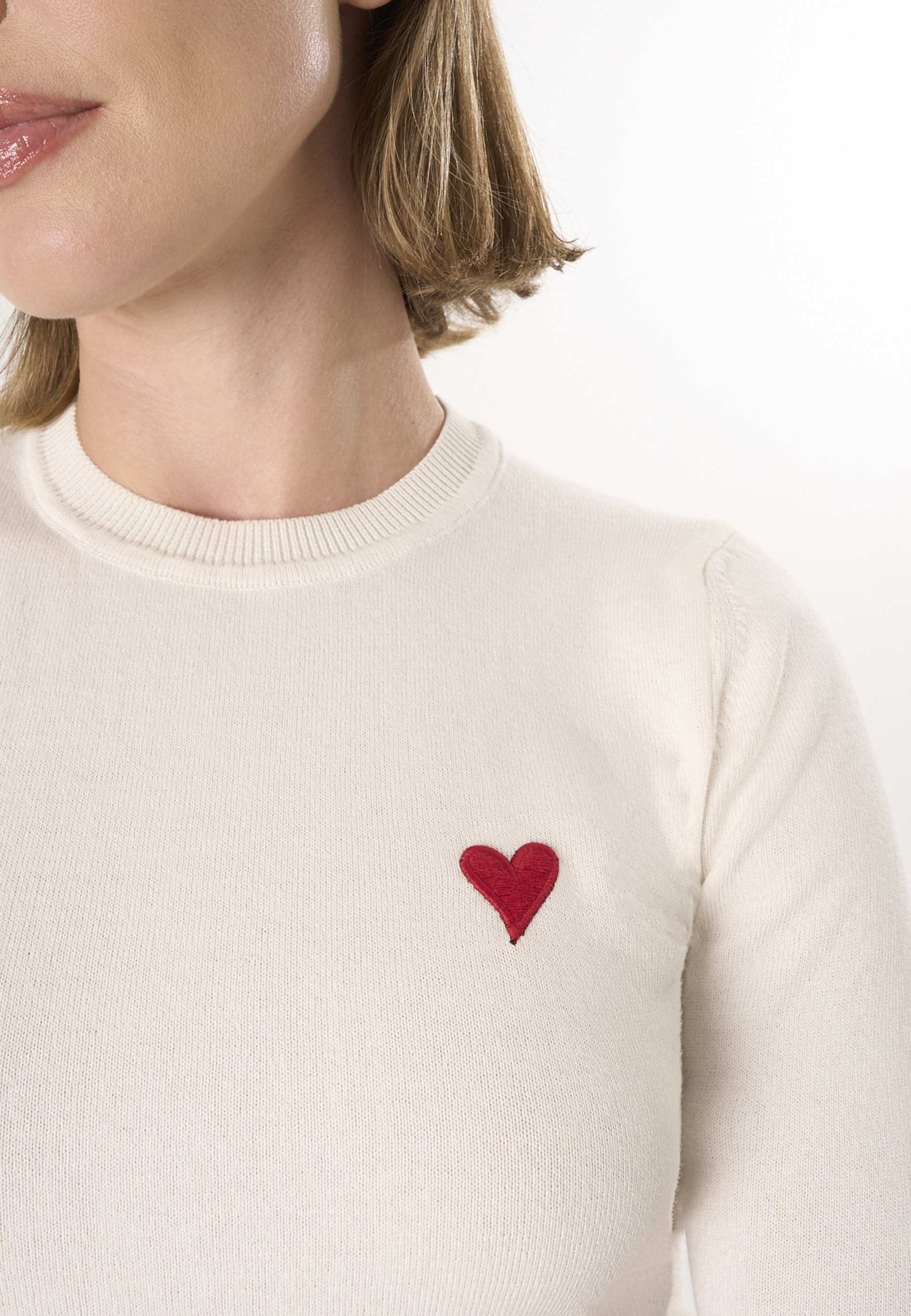 Felix Hardy Rundhalspullover »Strickpullover mit Rundhalsausschnitt«