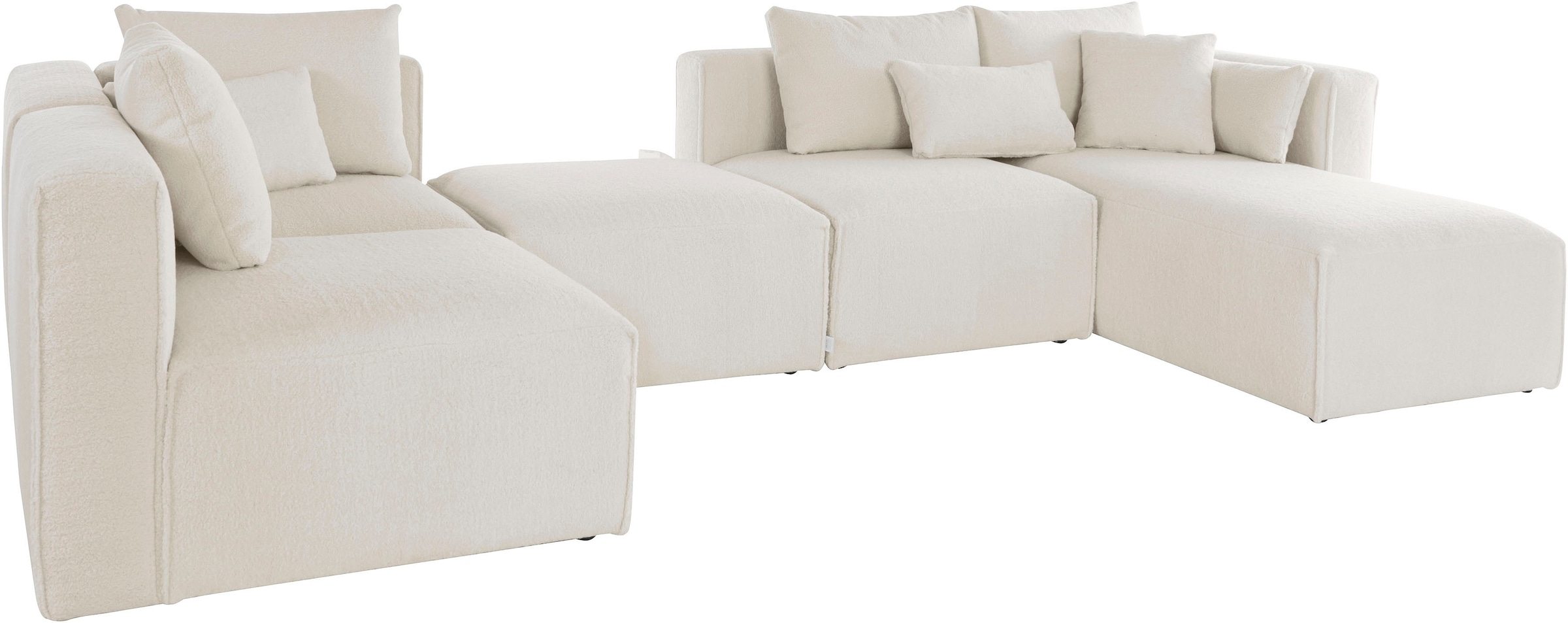 Guido Maria Kretschmer Home&Living Wohnlandschaft »Comfine U-Form«, zusammengesetzt aus Modulen, in 3 Stoffen und vielen Farben