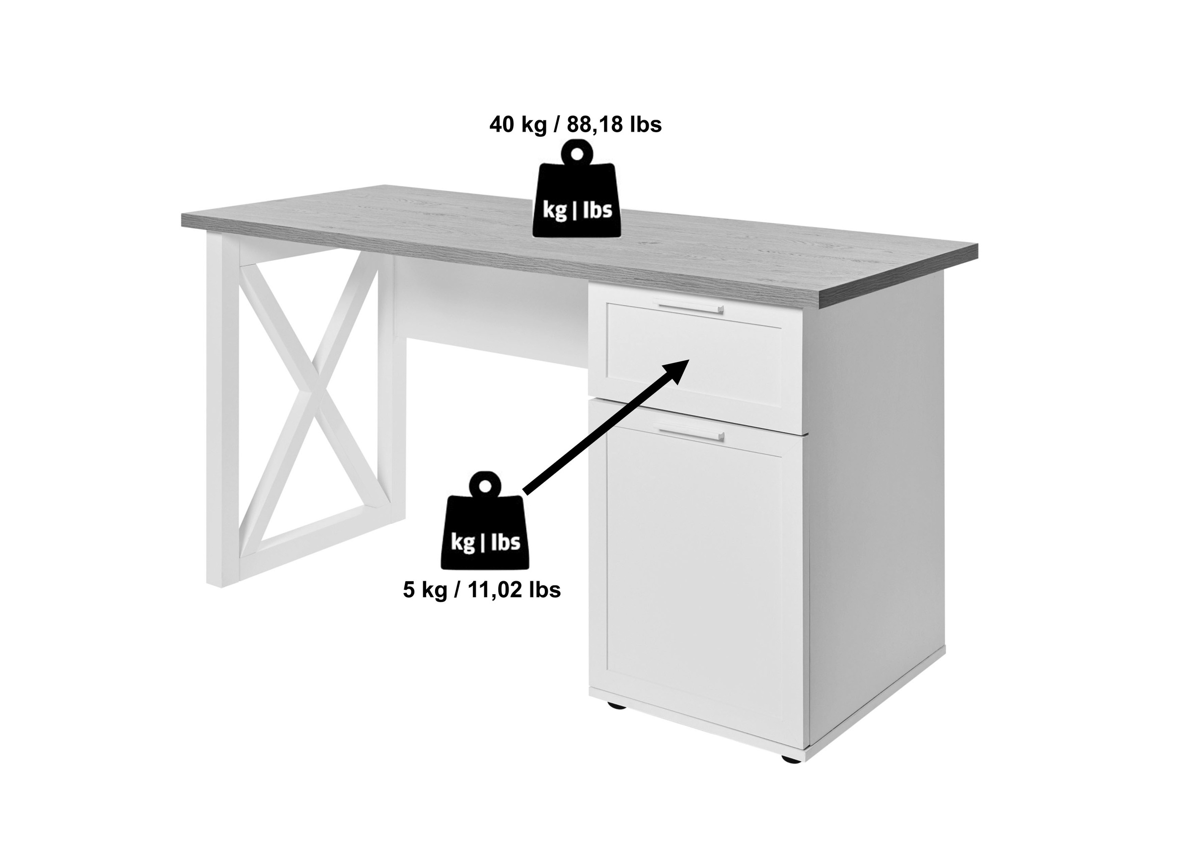 Jahnke Schreibtisch »Chalet«, Schreibtisch im Landhausstil, Breite 140 cm