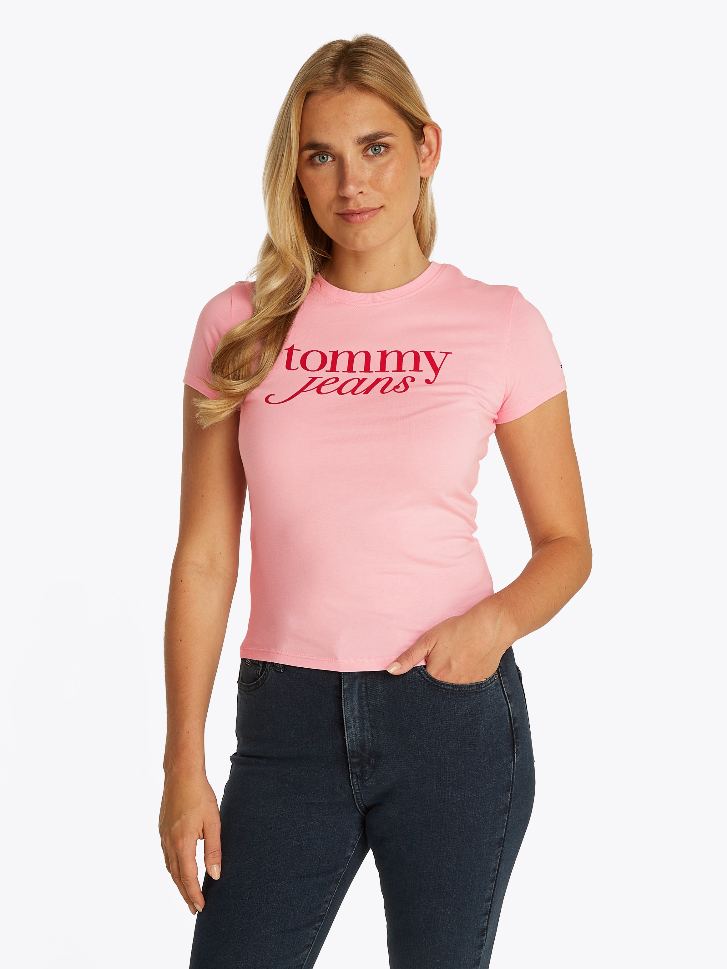 Tommy Jeans T-Shirt »TJW 2PACK ESSENTIAL LOGO TEE«, (Packung, 2 tlg.), mit Logodruck