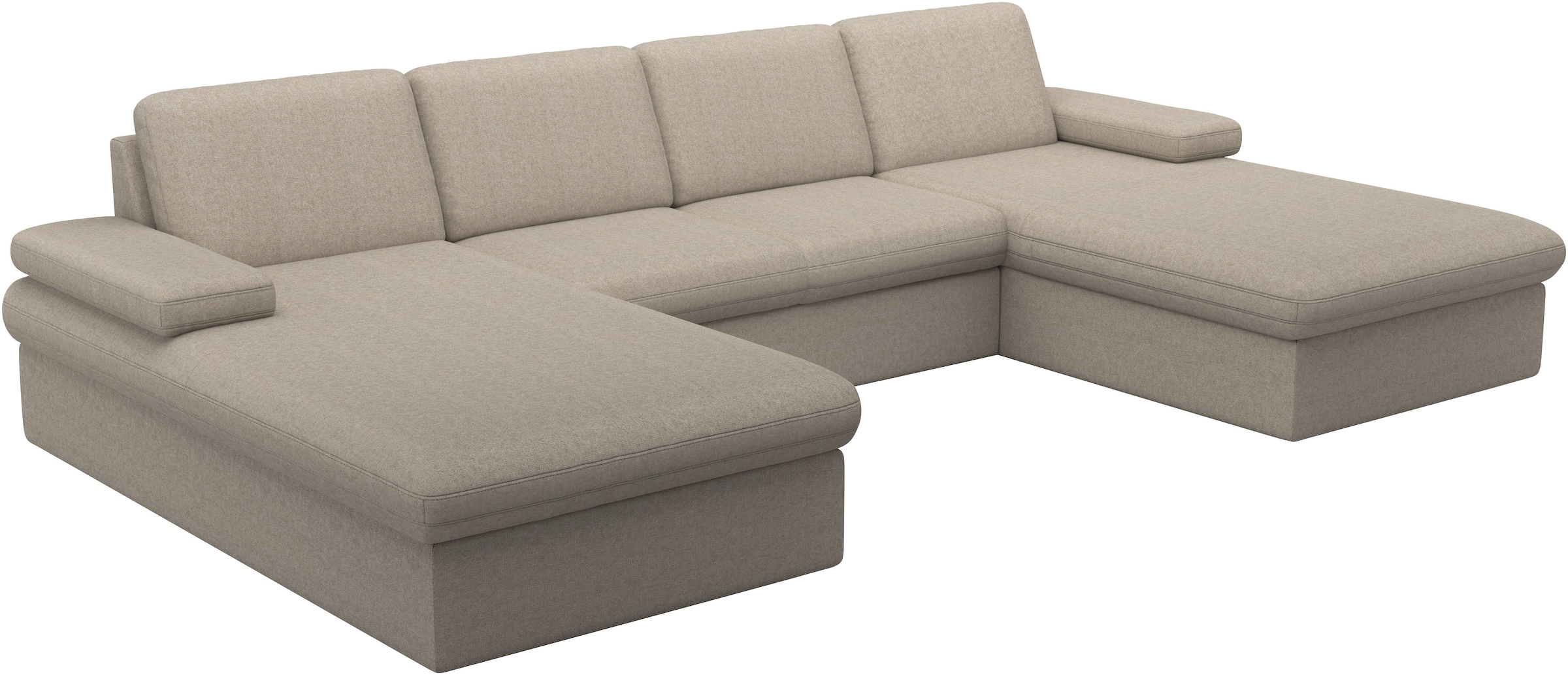 sit&more Wohnlandschaft »Moreno U-Form, B: 309 cm« mit Armteilverstellung, optional Bettfunktion