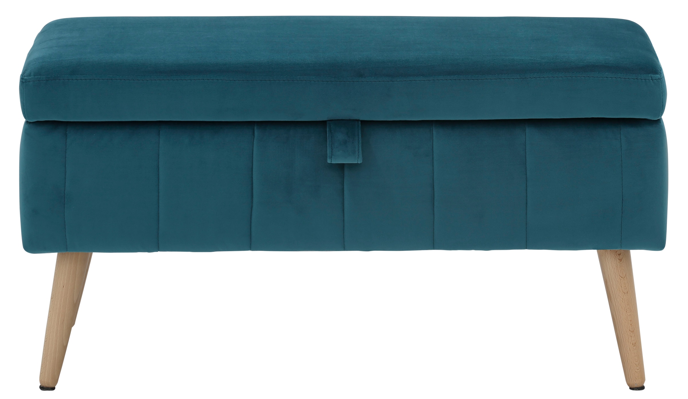 INOSIGN Truhenbank »AMIRA Sitzbank mit Stauraum, Maße B/T/H: 81/36/43 cm«, mit Staufach, in 3 Bezugsqualitäten mit feiner Steppung