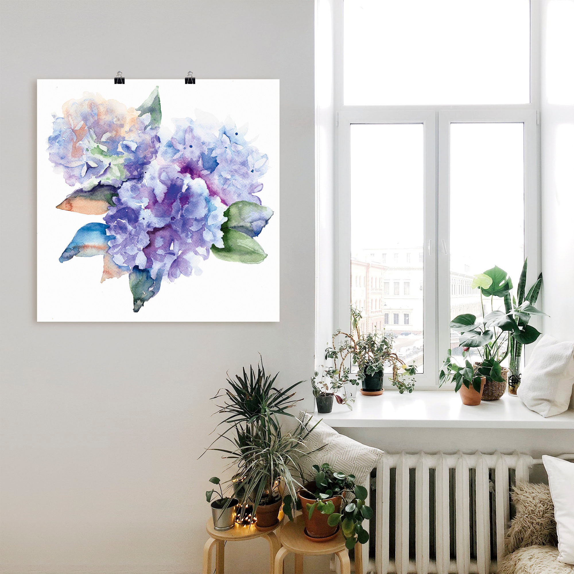 Artland Wandbild »Hortensien«, Blumen, (1 St.), als Leinwandbild, Poster in günstig online kaufen