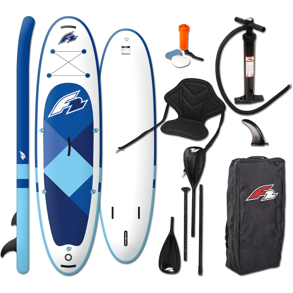 F2 SUP-Board »Prime Sitz + Wendepaddel«, (mit Paddel und Sitz)