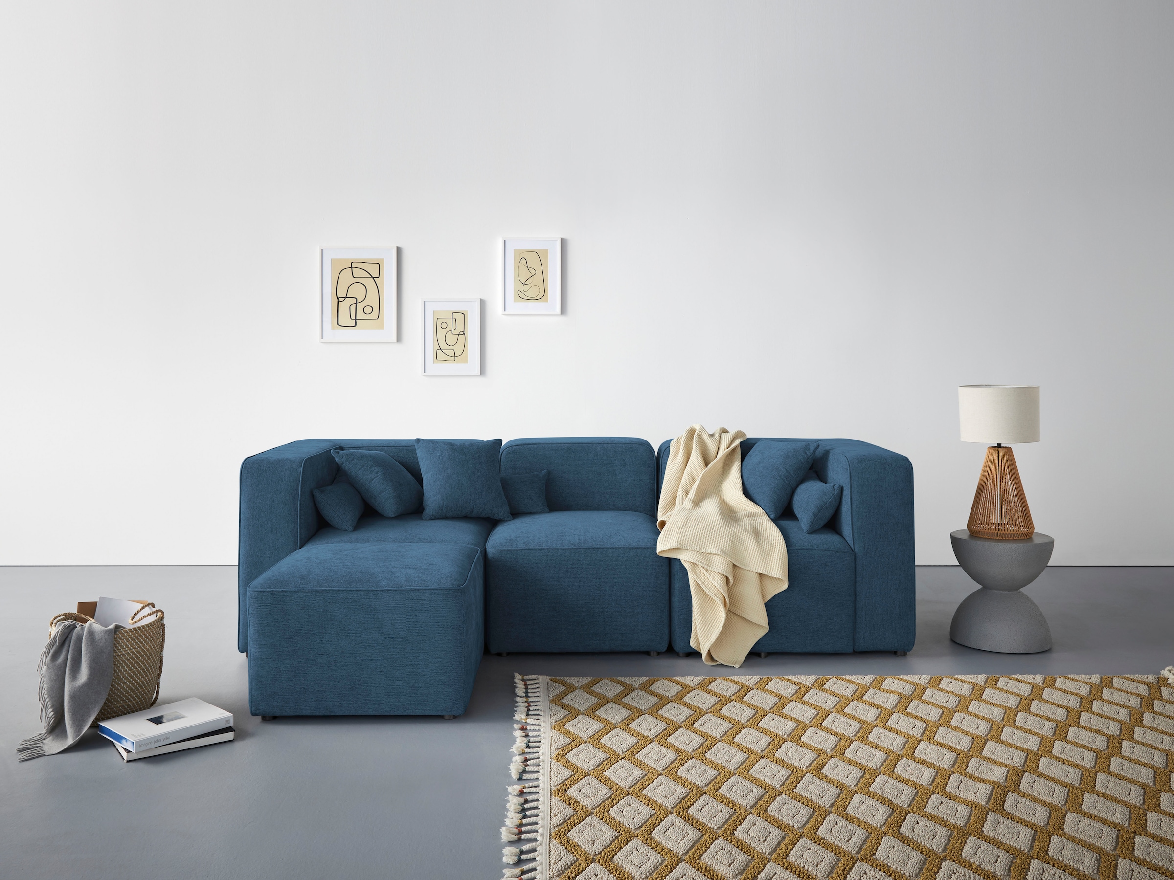 Home affaire 3-Sitzer »Sundstrup L-Form« Modulserie, individuelle Zusammens günstig online kaufen