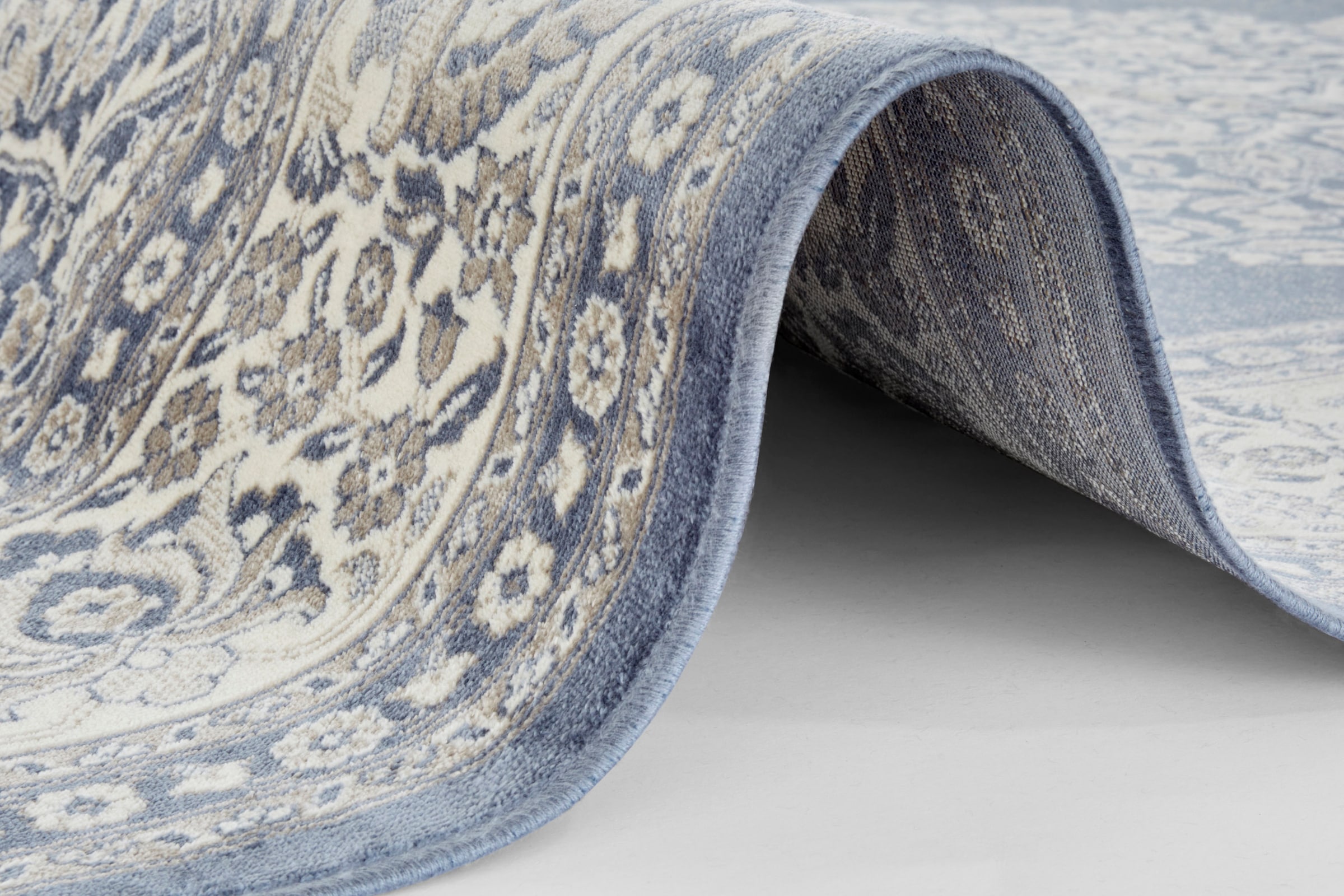 Home affaire Teppich »Mace«, rechteckig, 6 mm Höhe, Samt, Orientalisches Design, Gekettelt
