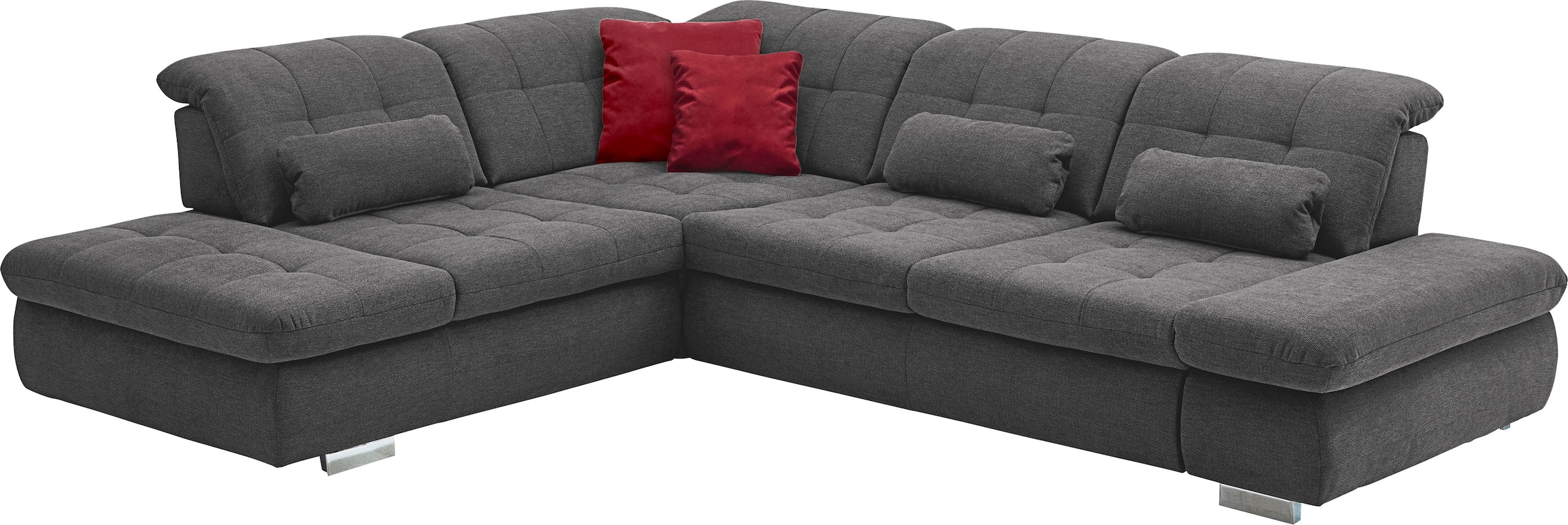 Die PlanBar Ecksofa »MP-IN17004 L-Form«, wahlweise mit Bettfunktion, Sitztiefen- und Kopfteilverstellung