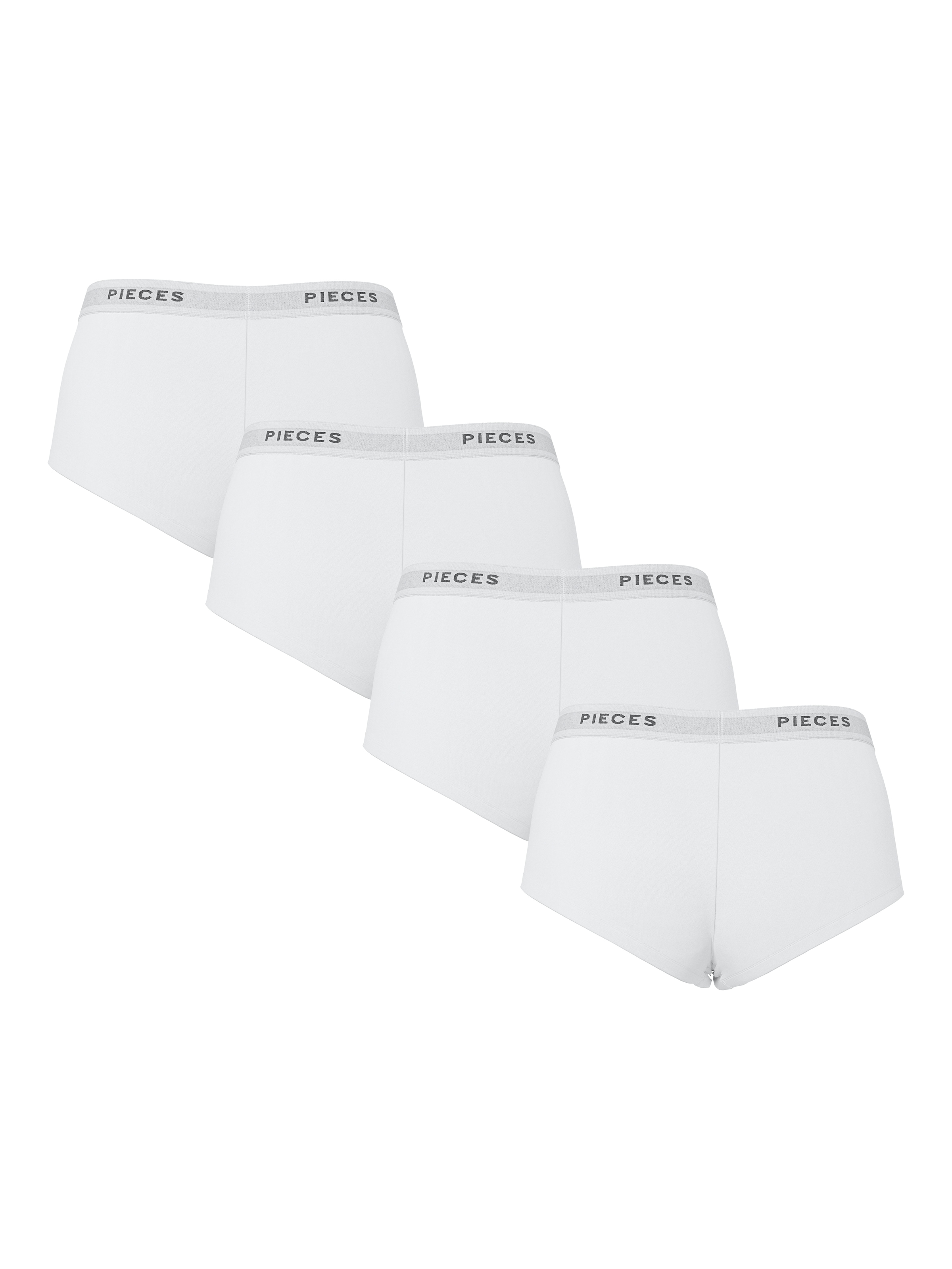 pieces Hipster »PCLOGO LADY 4 PACK SOLID NOOS BC«, (Packung, 4 St., 4er-Pack)