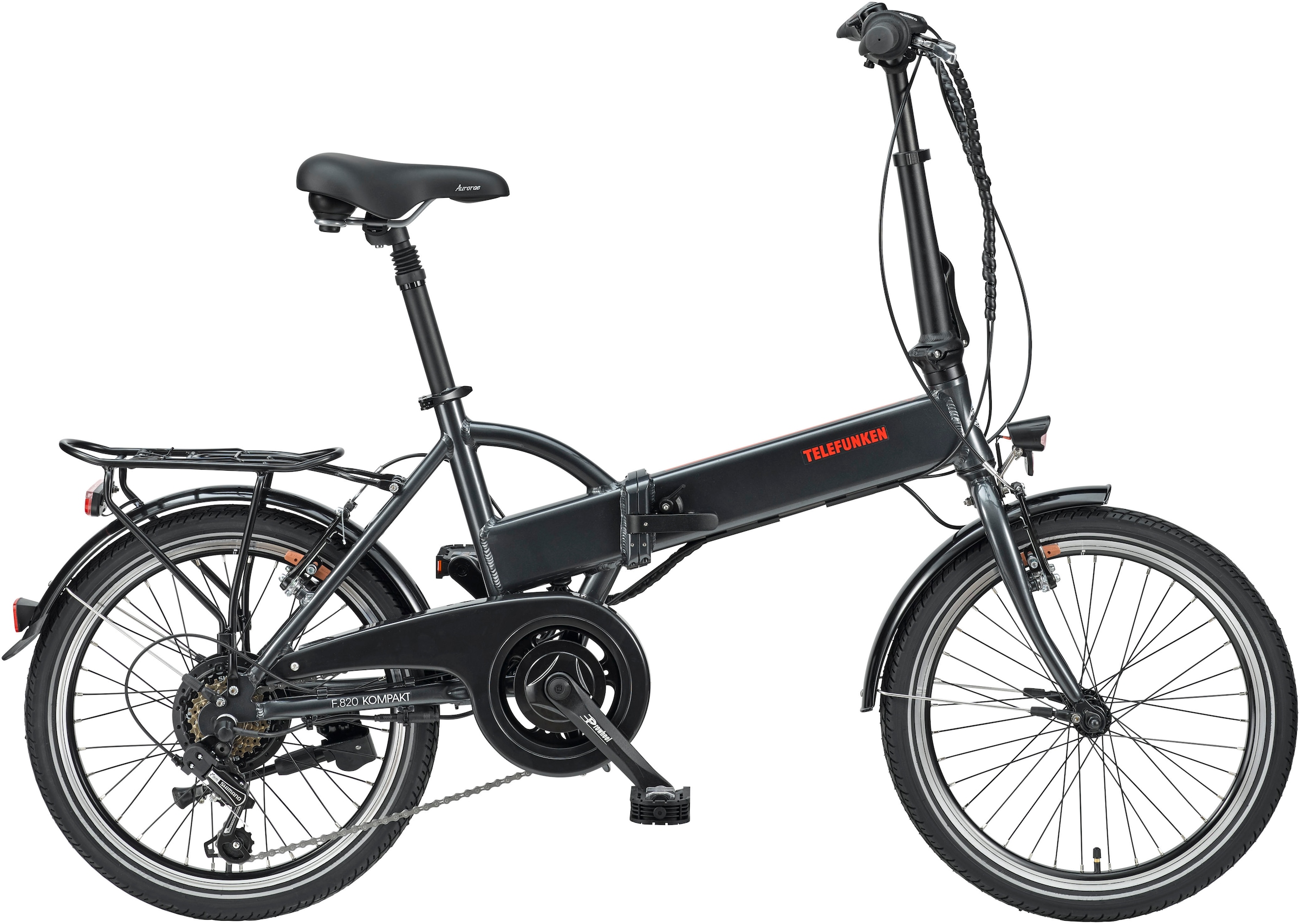 Telefunken E-Bike »Kompakt F820«, 6 Gang, Shimano, Tourney, Heckmotor 250 W, Pedelec, Elektrofahrrad für Damen u. Herren