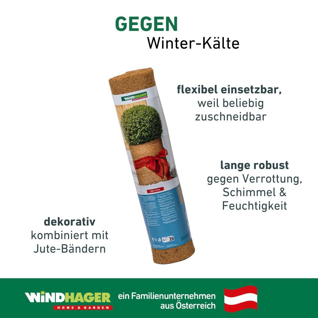 Windhager Winterschutzvlies »Kokos, Frostschutz Filzmatte für Pflanzen« 1 Stk. tlg. Kälteschutz Kokosmatte, erhältlich in 0,5 x 1,5 m oder 1 x 1,5 m