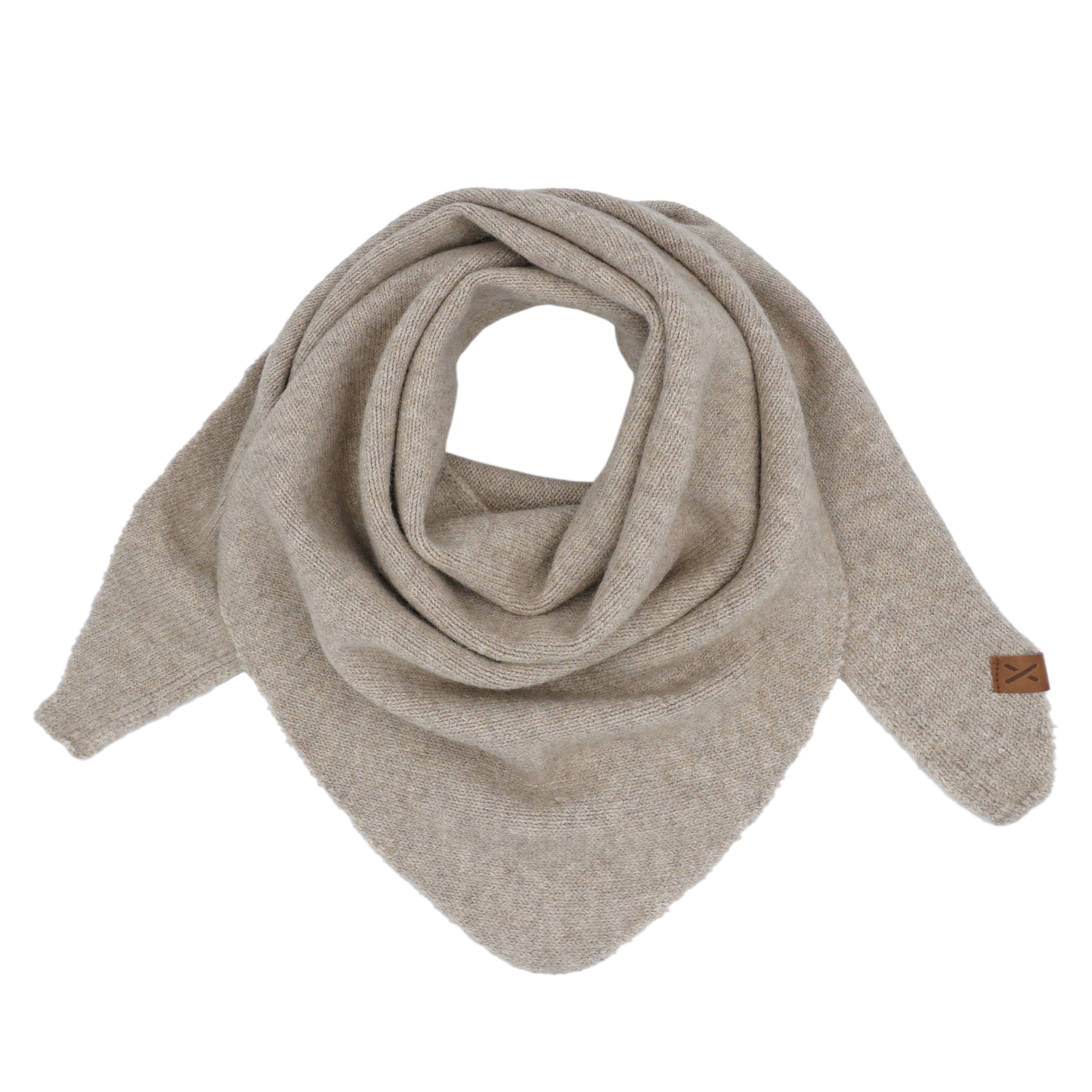 MAXIMO Dreieckstuch Feinstrick, Wollanteil, meliert