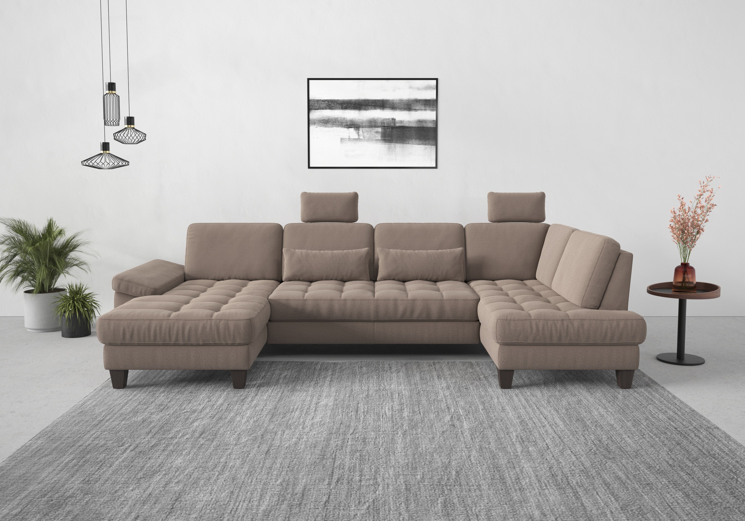 sit&more Wohnlandschaft »Westham U-Form«, wahlweise mit Bettfunktion, Bettkasten, Sitztiefenverstellung