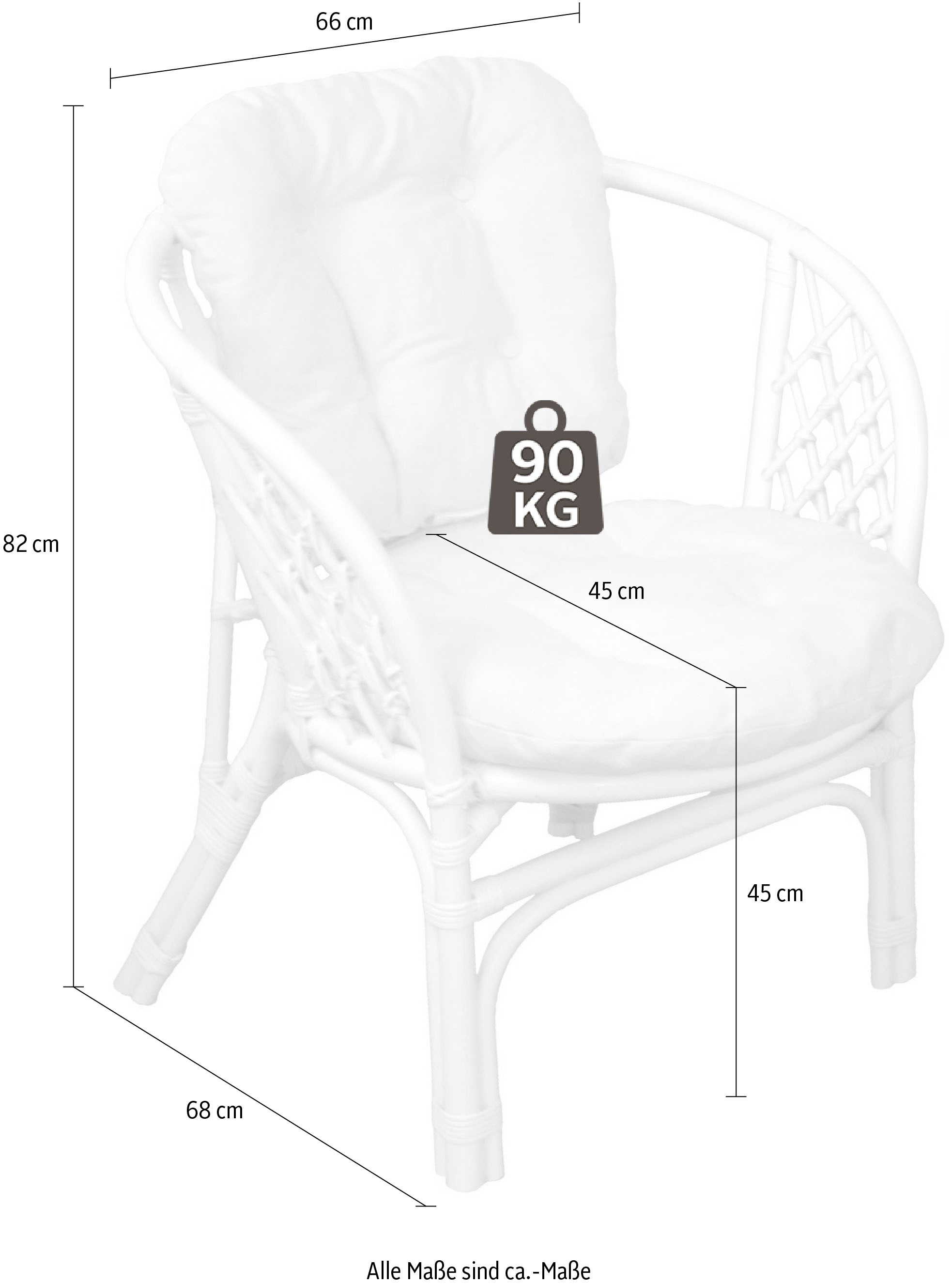 Home affaire Rattanstuhl »Rattansessel«, (Set), 2 St. günstig online kaufen