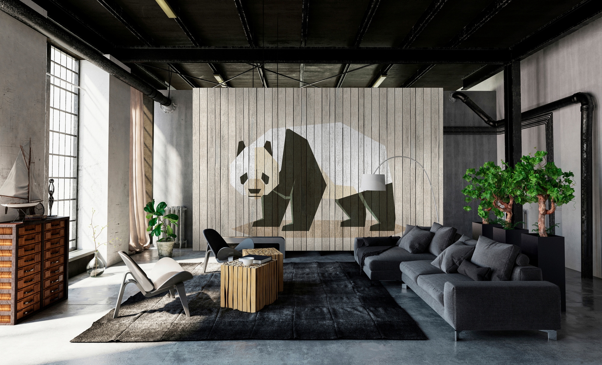 living walls Fototapete »Walls by Patel Born To Be Wild 2«, Vlies, Wand, Schräge