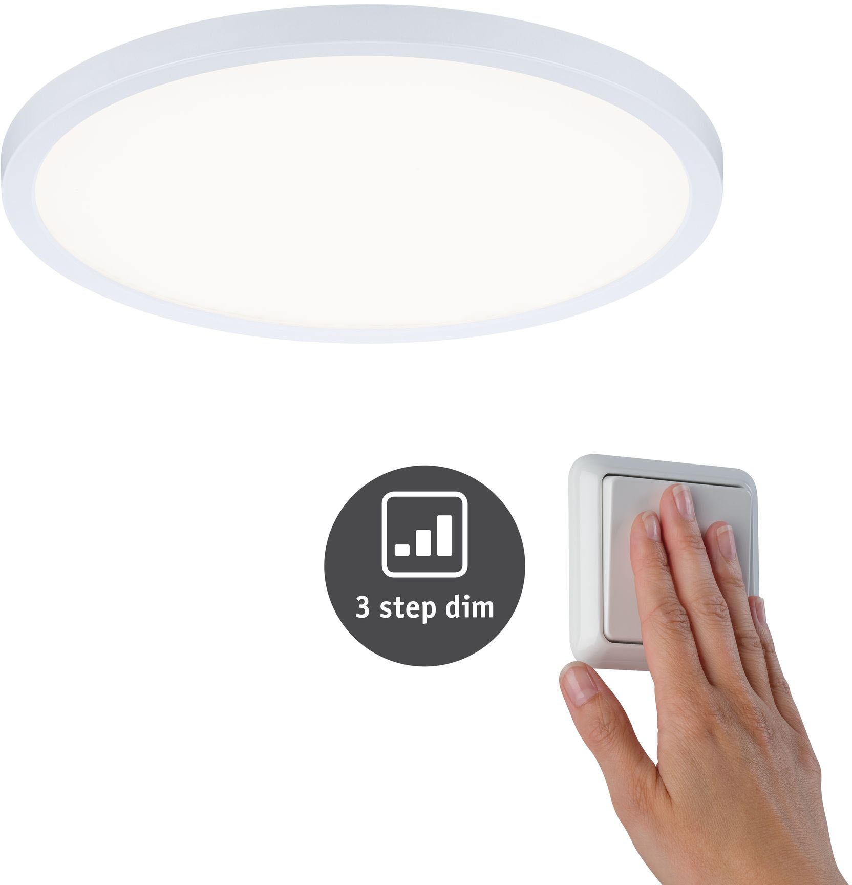 Paulmann LED Bad-Einbauleuchte »Areo«, Schutzart IP44, 3-Stufen-dimmbar, Ø 23 cm, inkl. LED Leuchtmittel