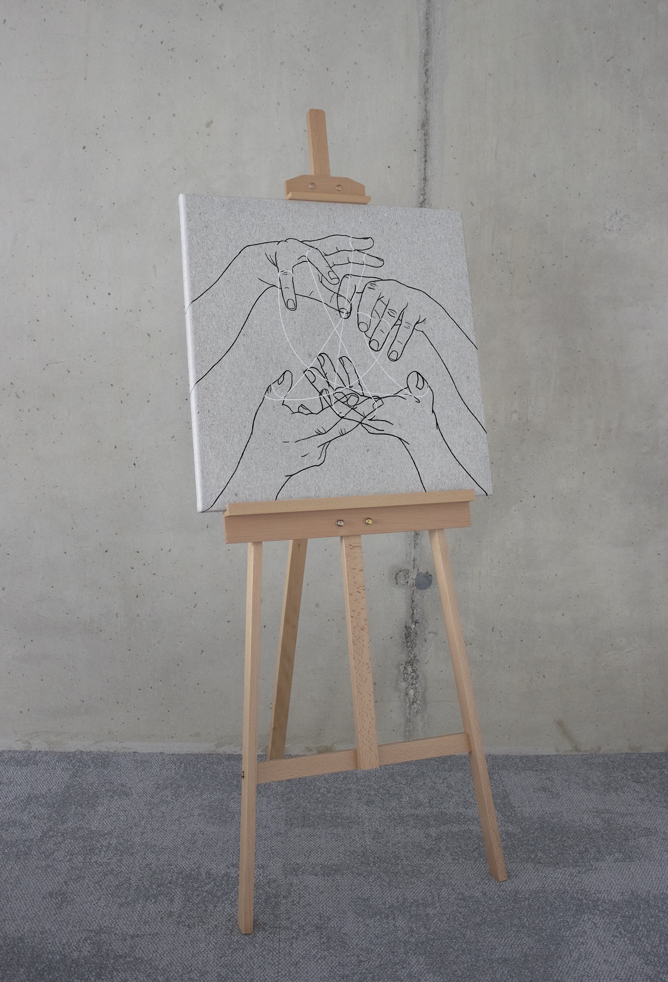 Komar Leinwandbild »Puppet Show - Größe 60 x 60 cm«, Natur, (1 St.), Keilrahmenbild mi Echtholzrahmen
